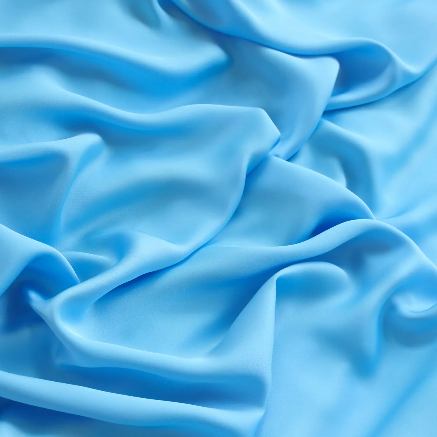 Fijne polyester dubbelzijdige satijn lichtblauw - Lorré