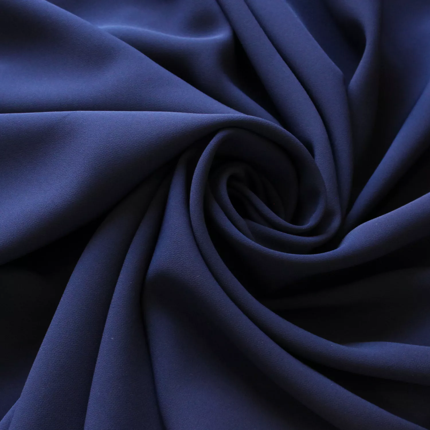 Stretch crêpe donkerblauw/marineblauw- Lorré