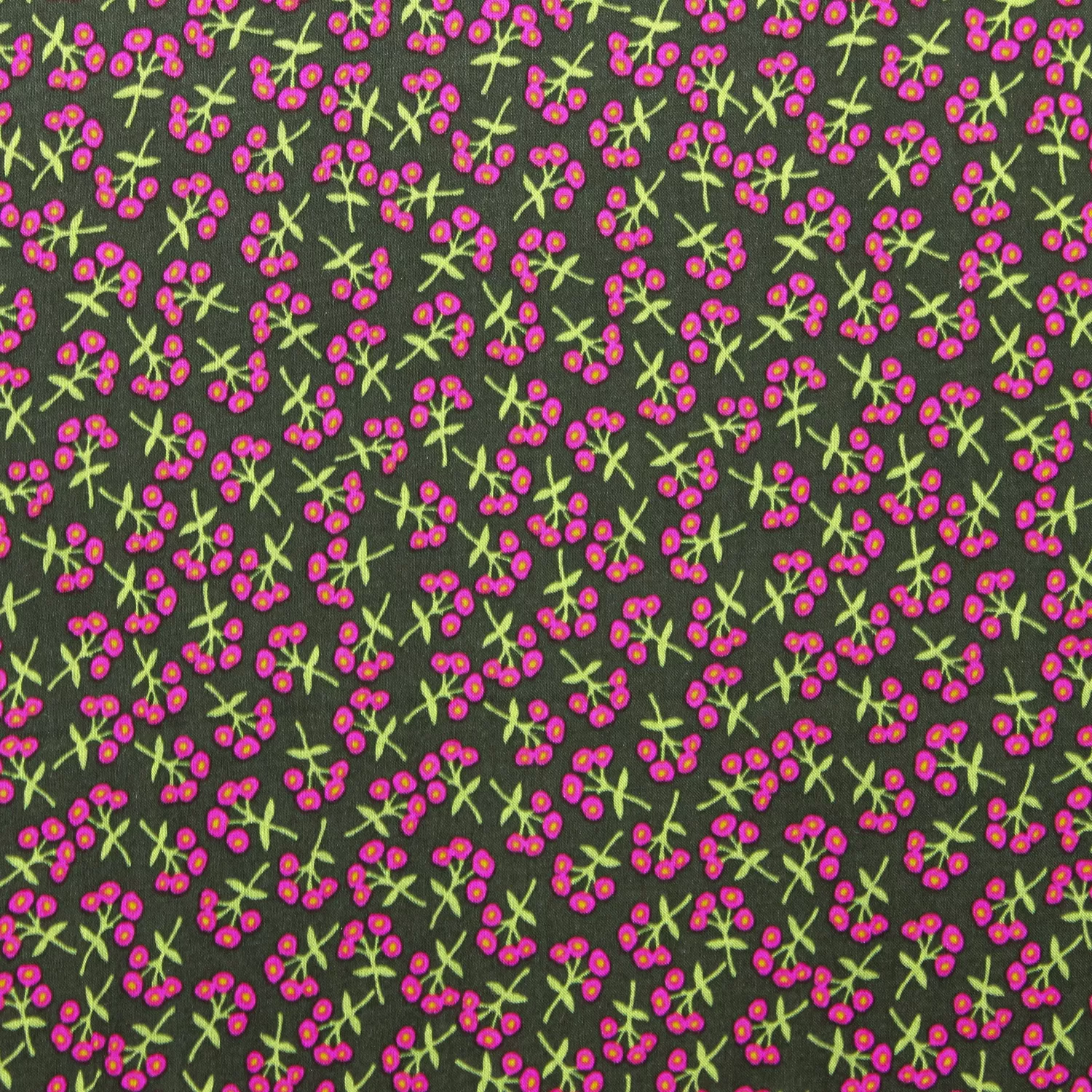 Rayon groen met bloemen