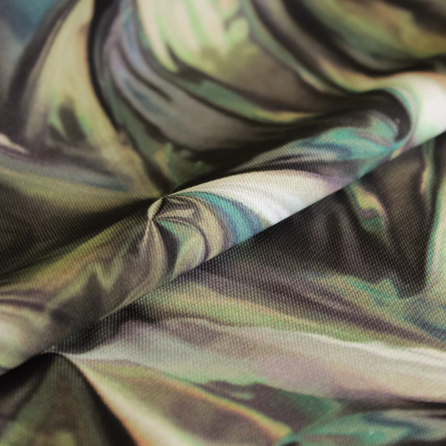 Viscose grijs/groen met patroon