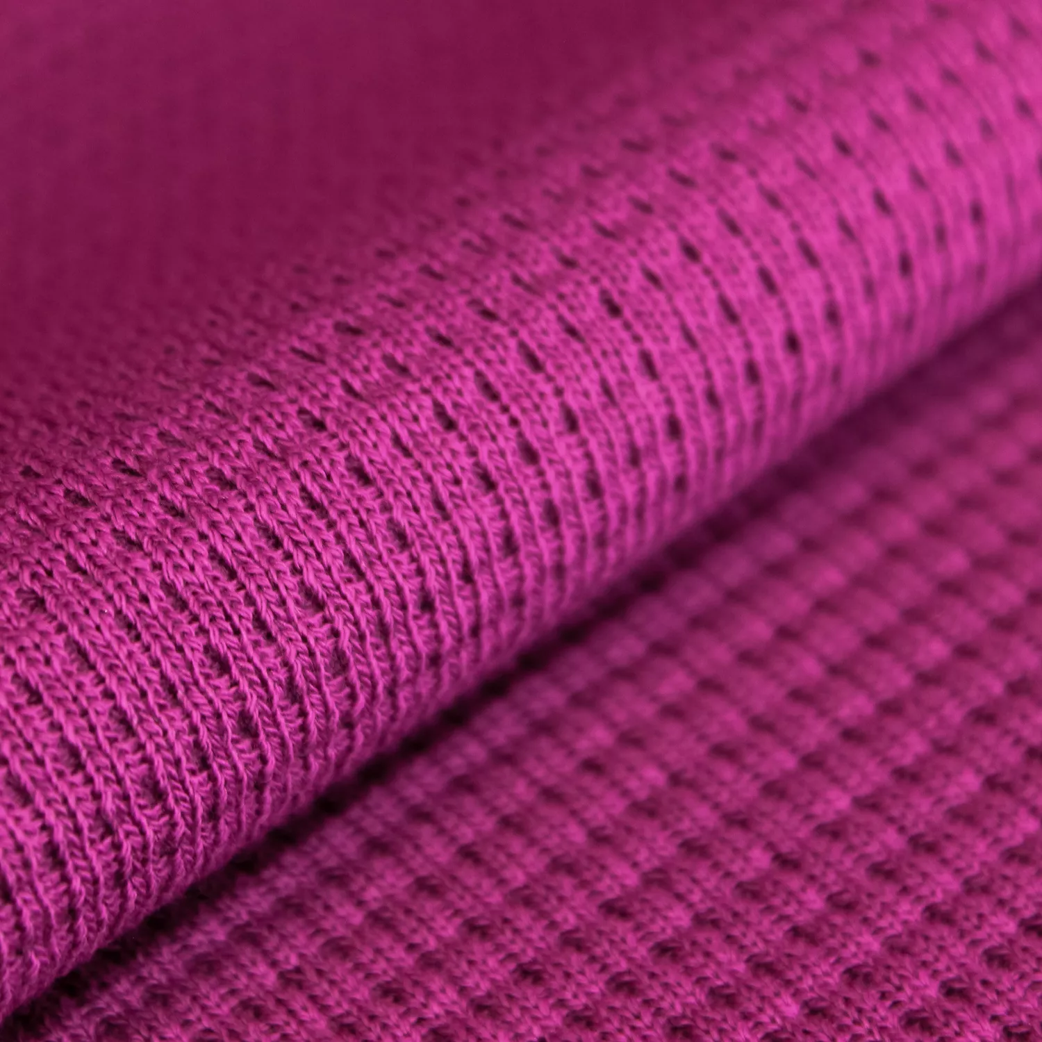 Wafeltricot donkerroze