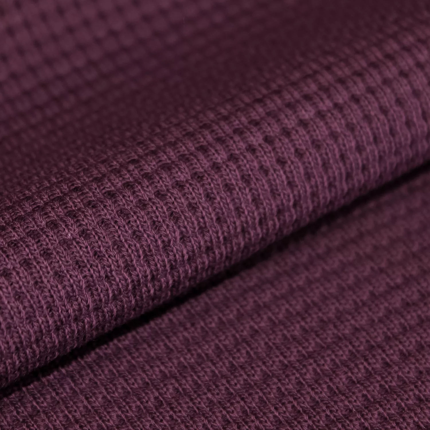 Wafeltricot aubergine