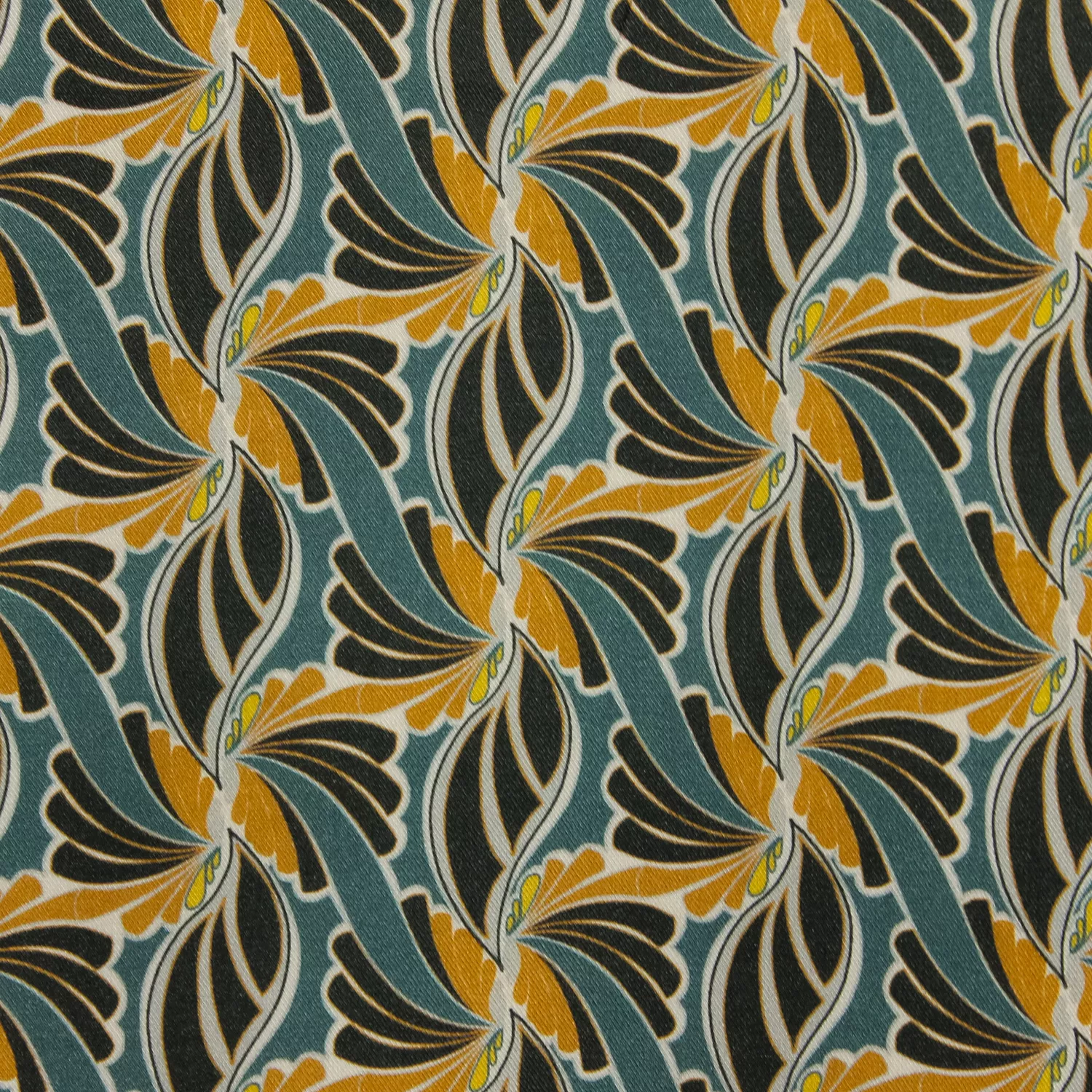 Viscose blauw met abstract motief - Burda