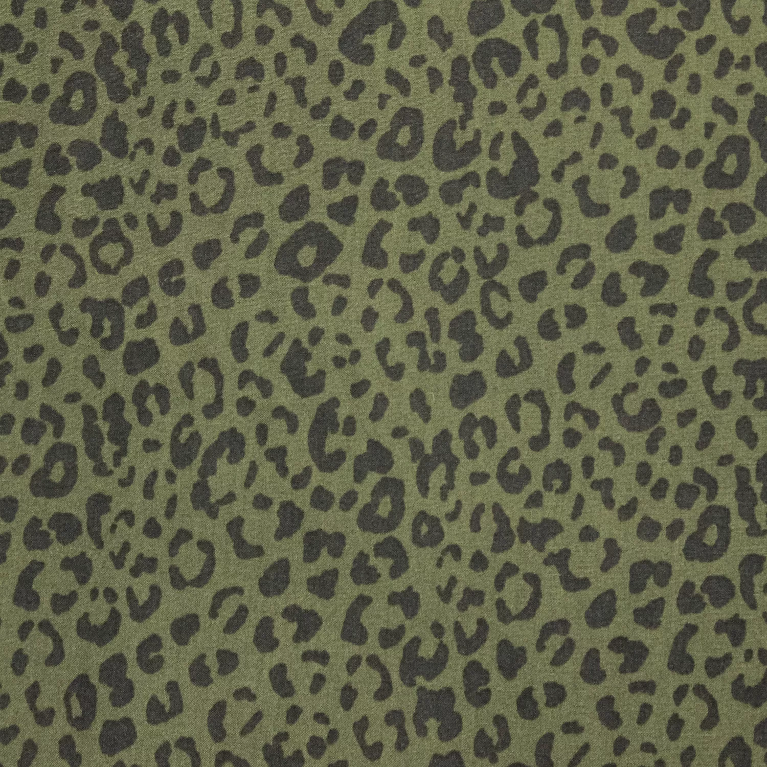Viscose groen met luipaardprint