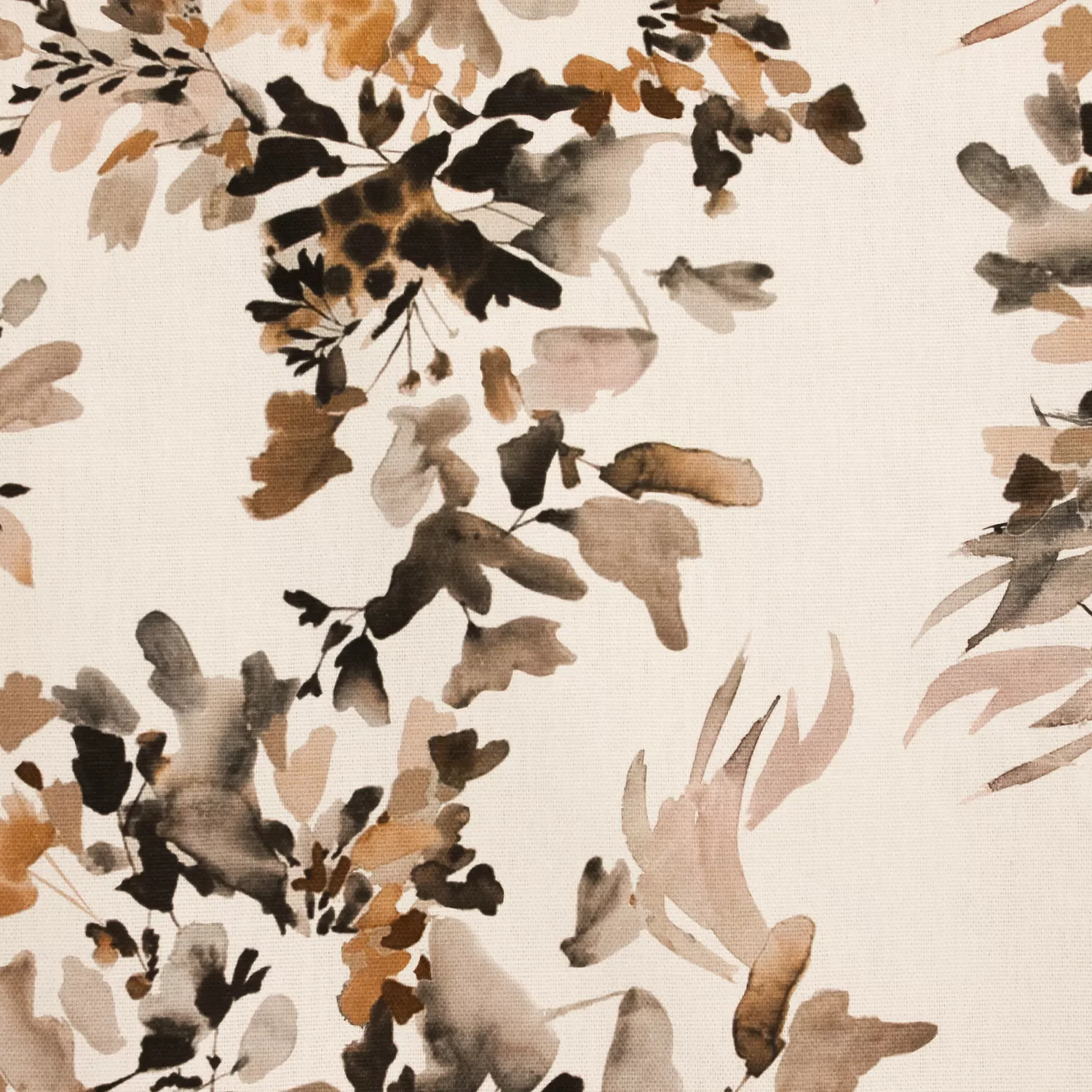 Canvas wit met bloemen