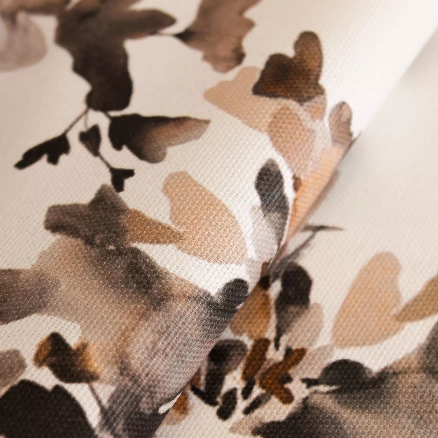 Canvas wit met bloemen