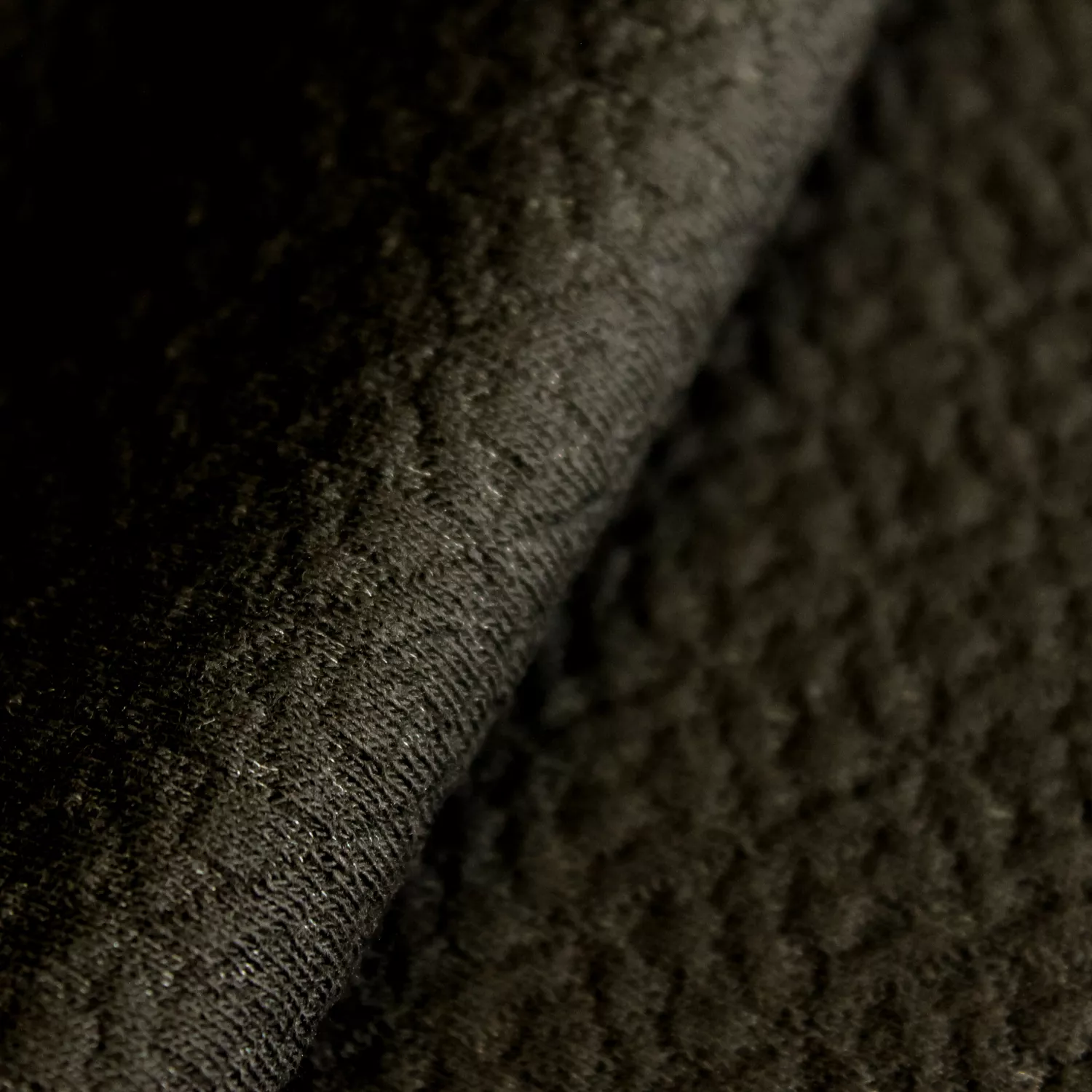 Stretch jacquard zwart