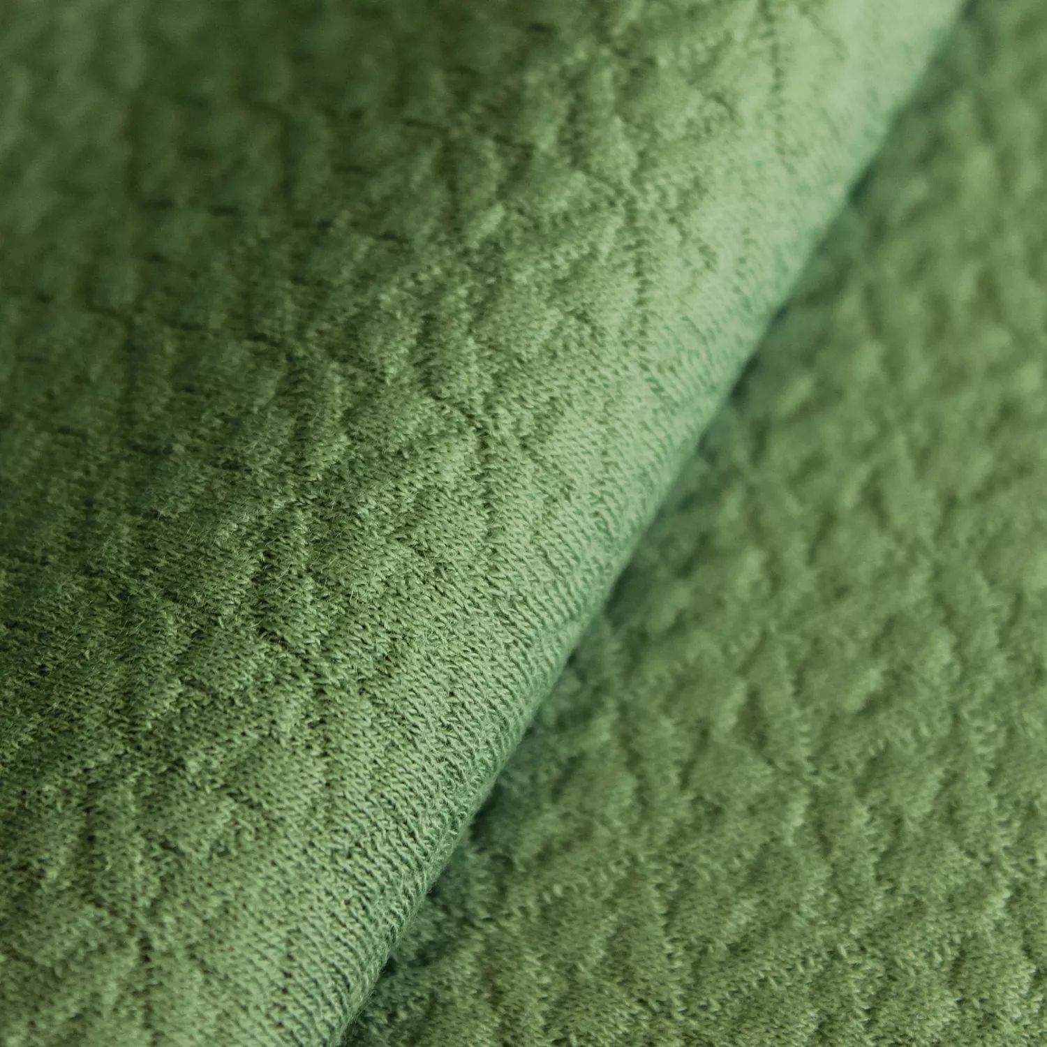 Stretch jacquard groen