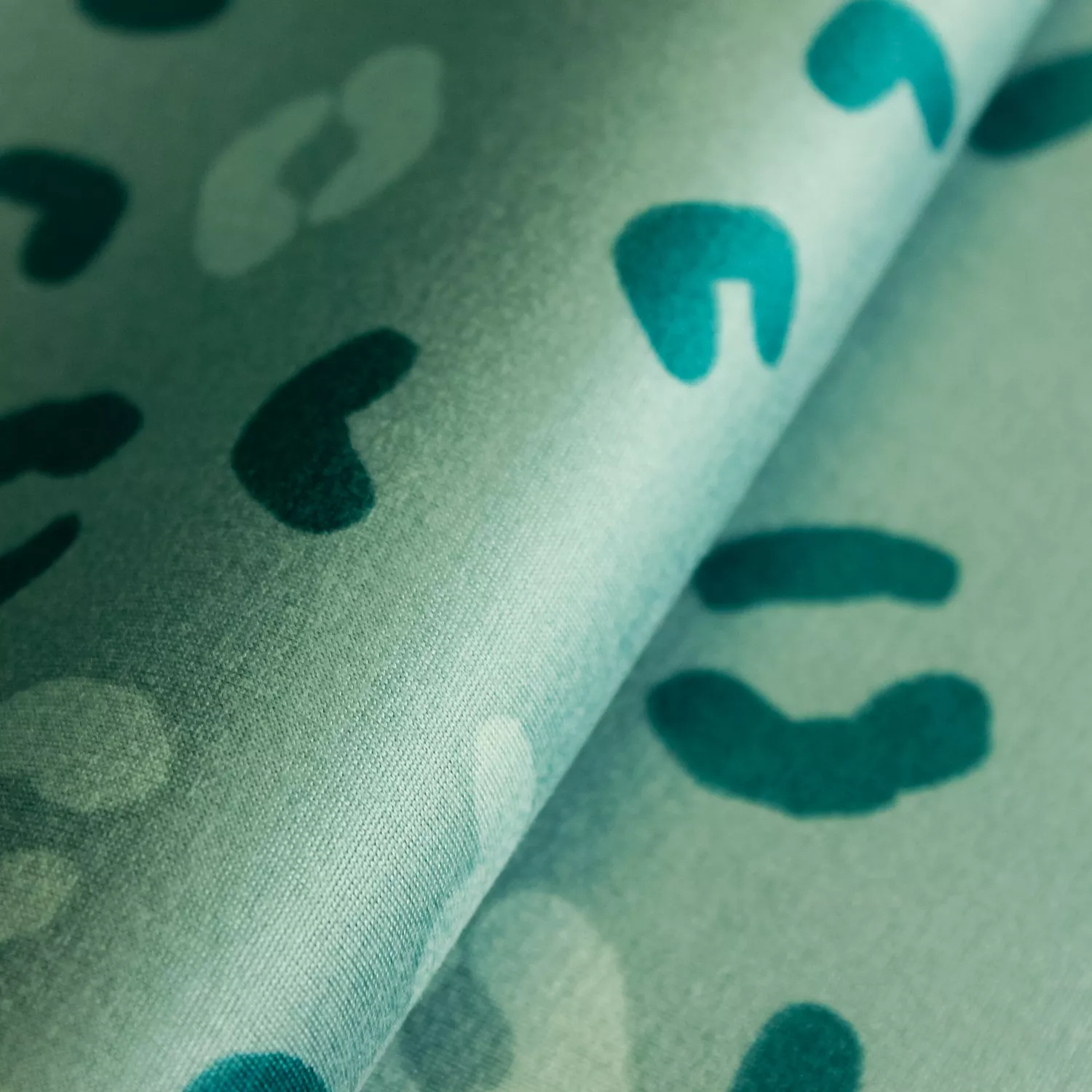 Sweater blauw met luipaardprint