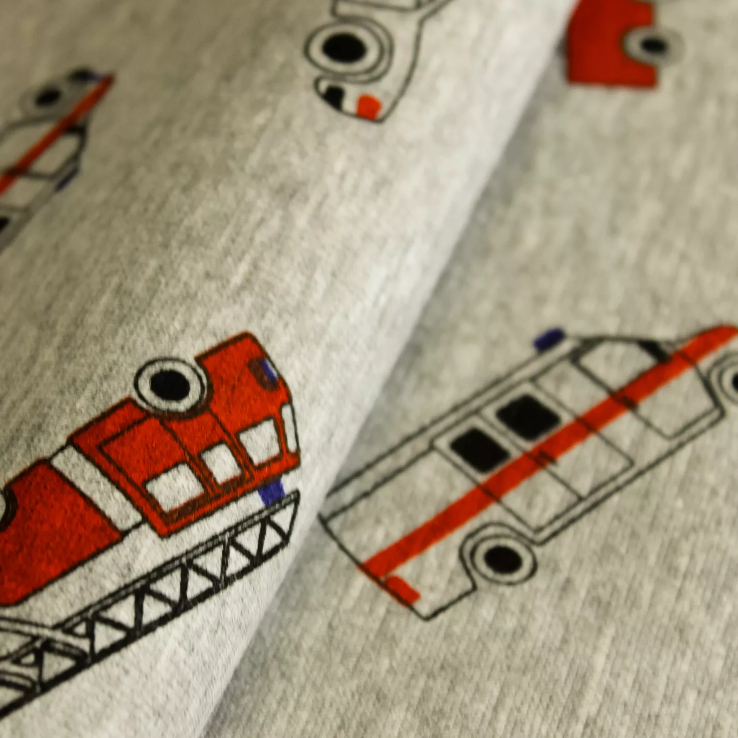 Sweater grijs met auto's