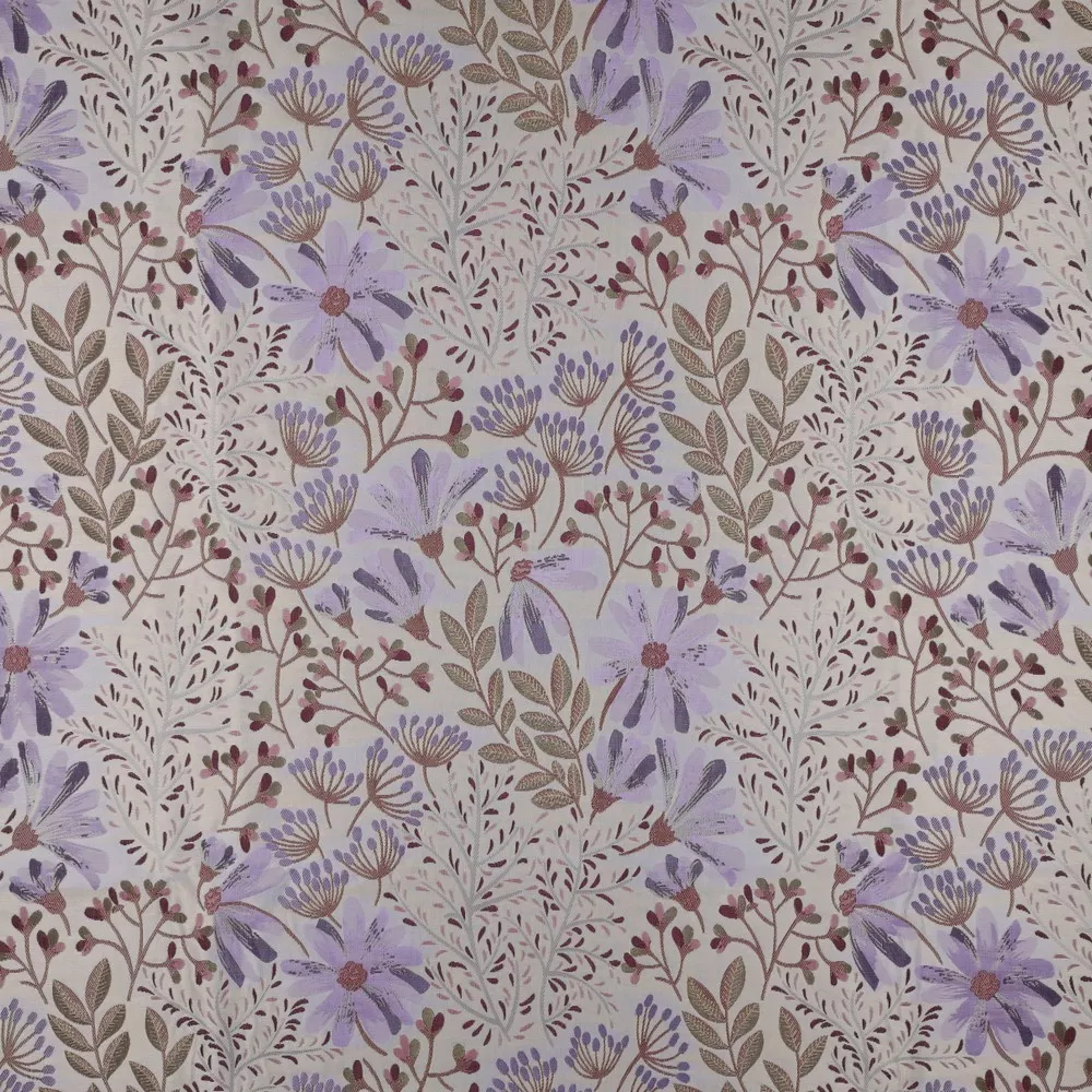 Jacquard lila met bloemen - Poppy