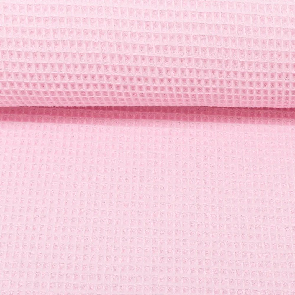 Wafelstof katoen roze 'Nelson'