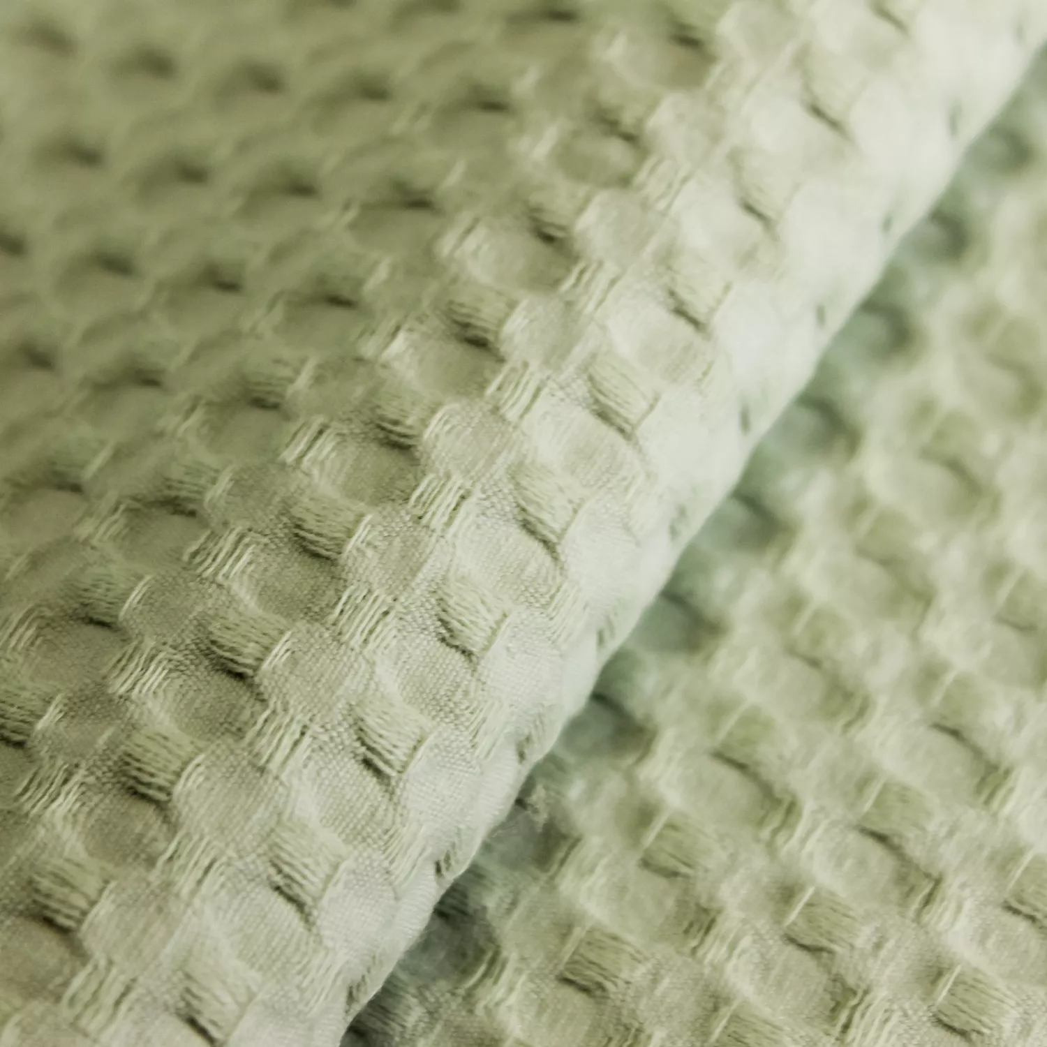Soft wafelstof groen