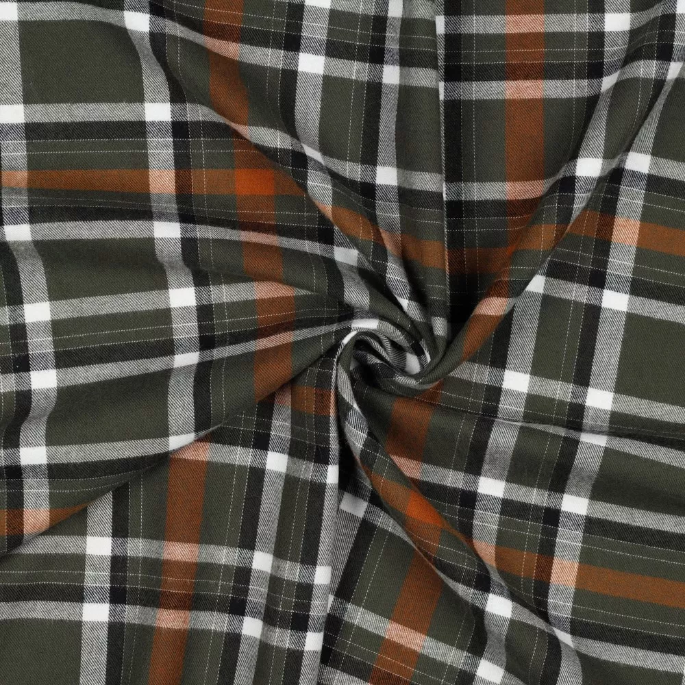 Katoen viscose groen met ruiten - Poppy