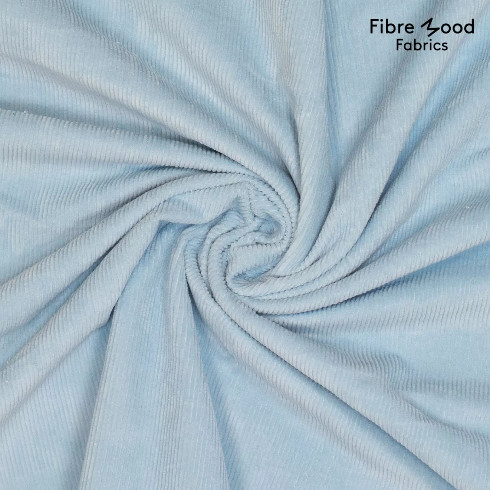 Rekbare ribfluweel blauw - Fibre Mood