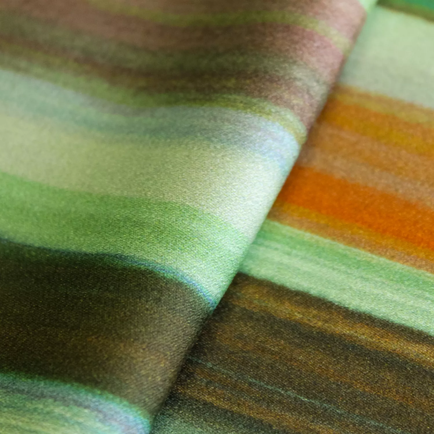 Viscose groen met strepen