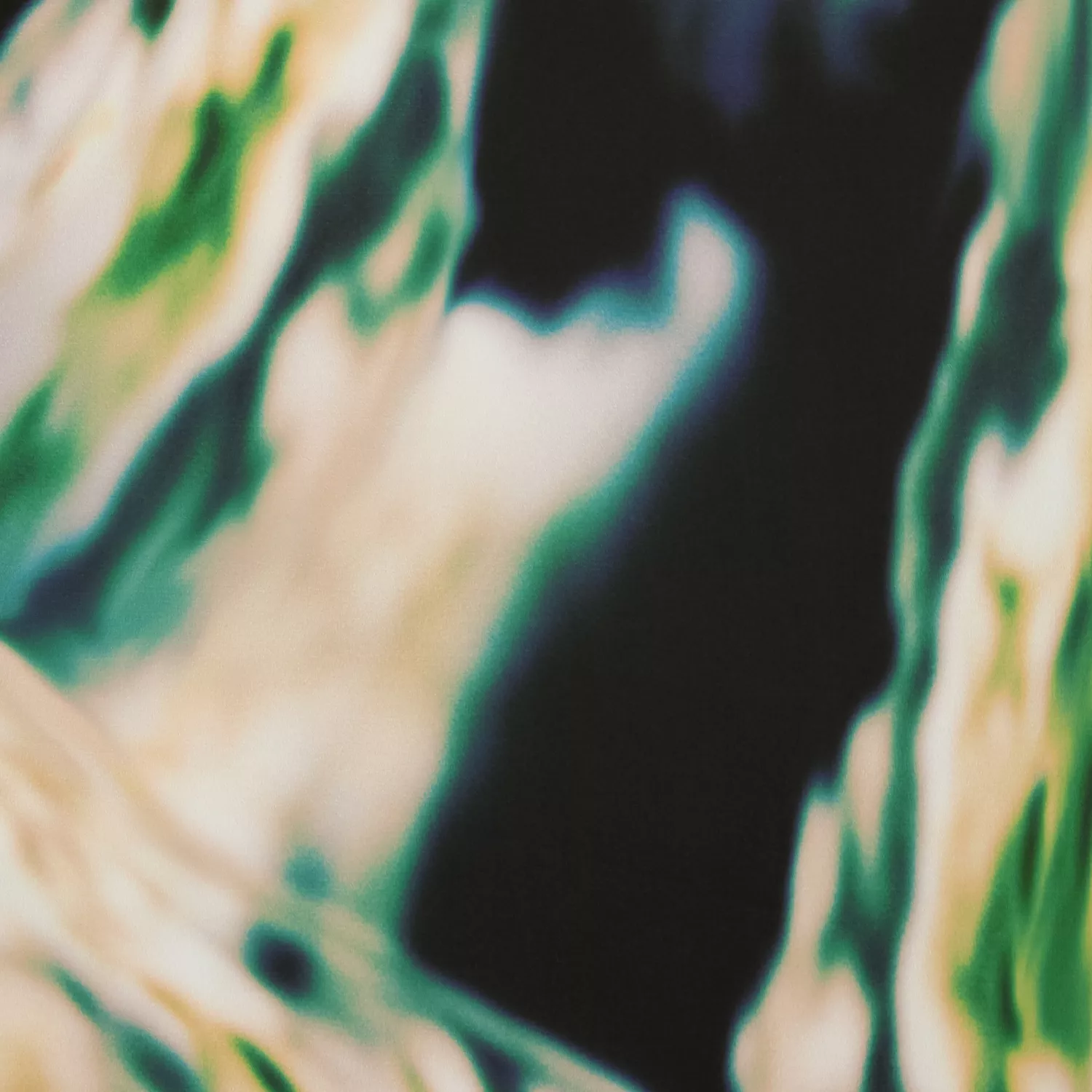 Polyester groen met abstract motief