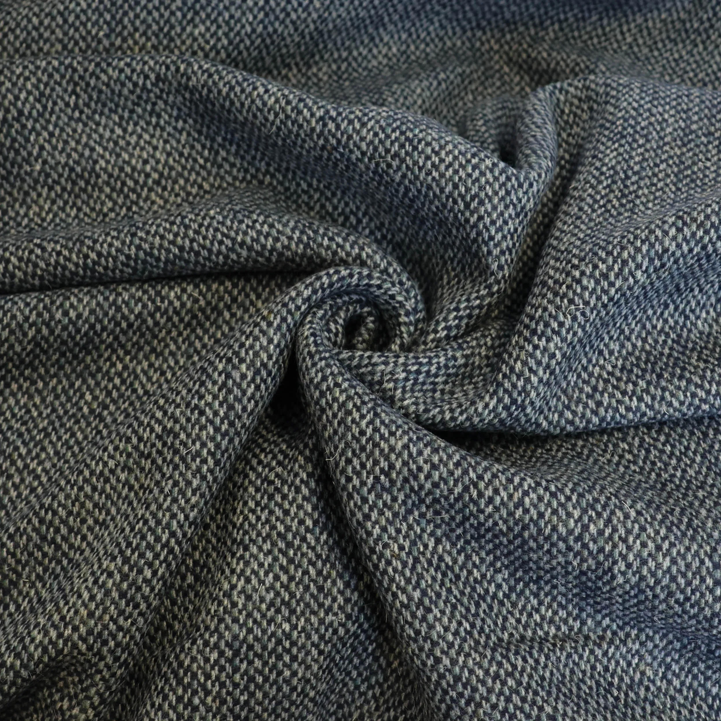 Manteltweed blauw
