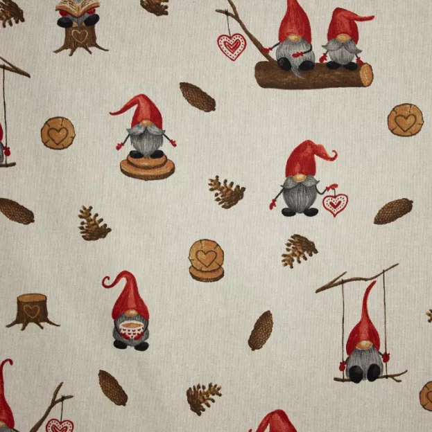 Canvas lichtbruin met herfstfiguren