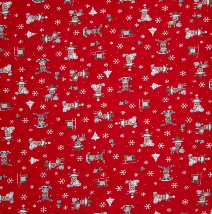 Tricot rood met sneeuwhert