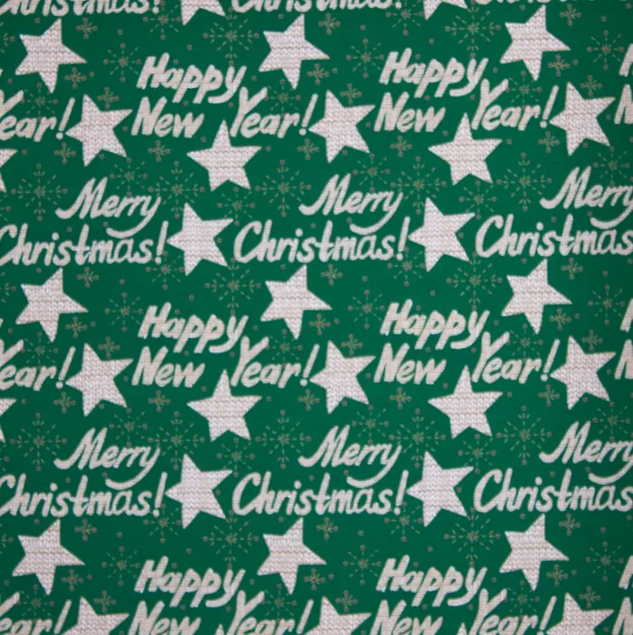 French terry groen met 'Merry Christmas'
