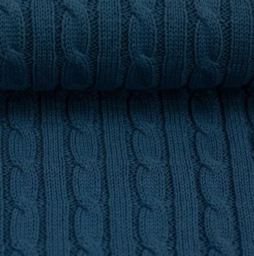 Gebreide stof blauw