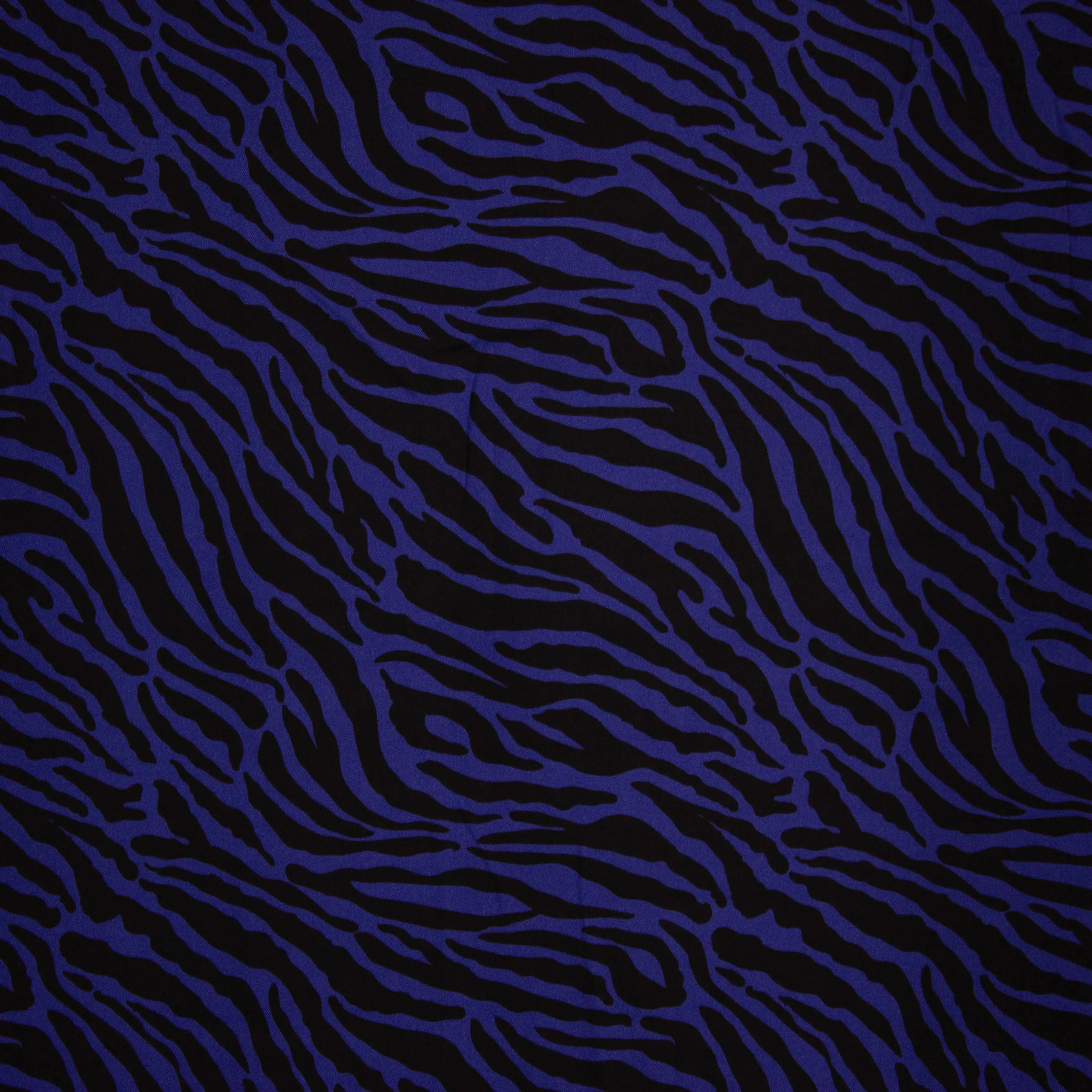 Viscose blauw met tijgerpatroon