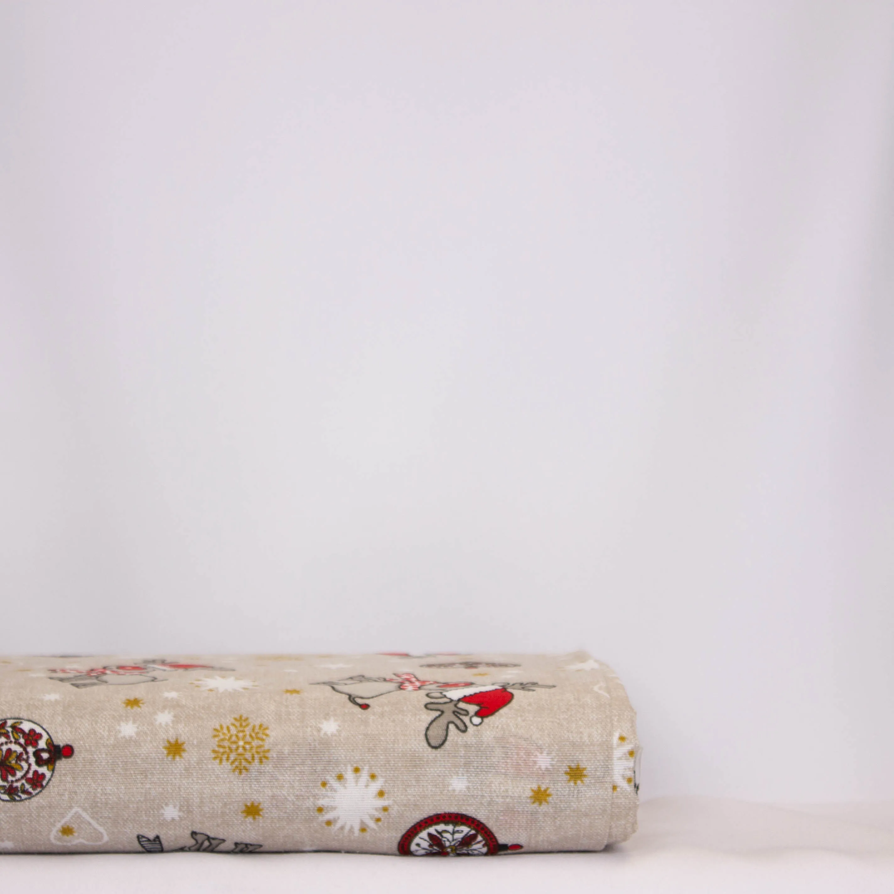 Canvas bruin met rendieren