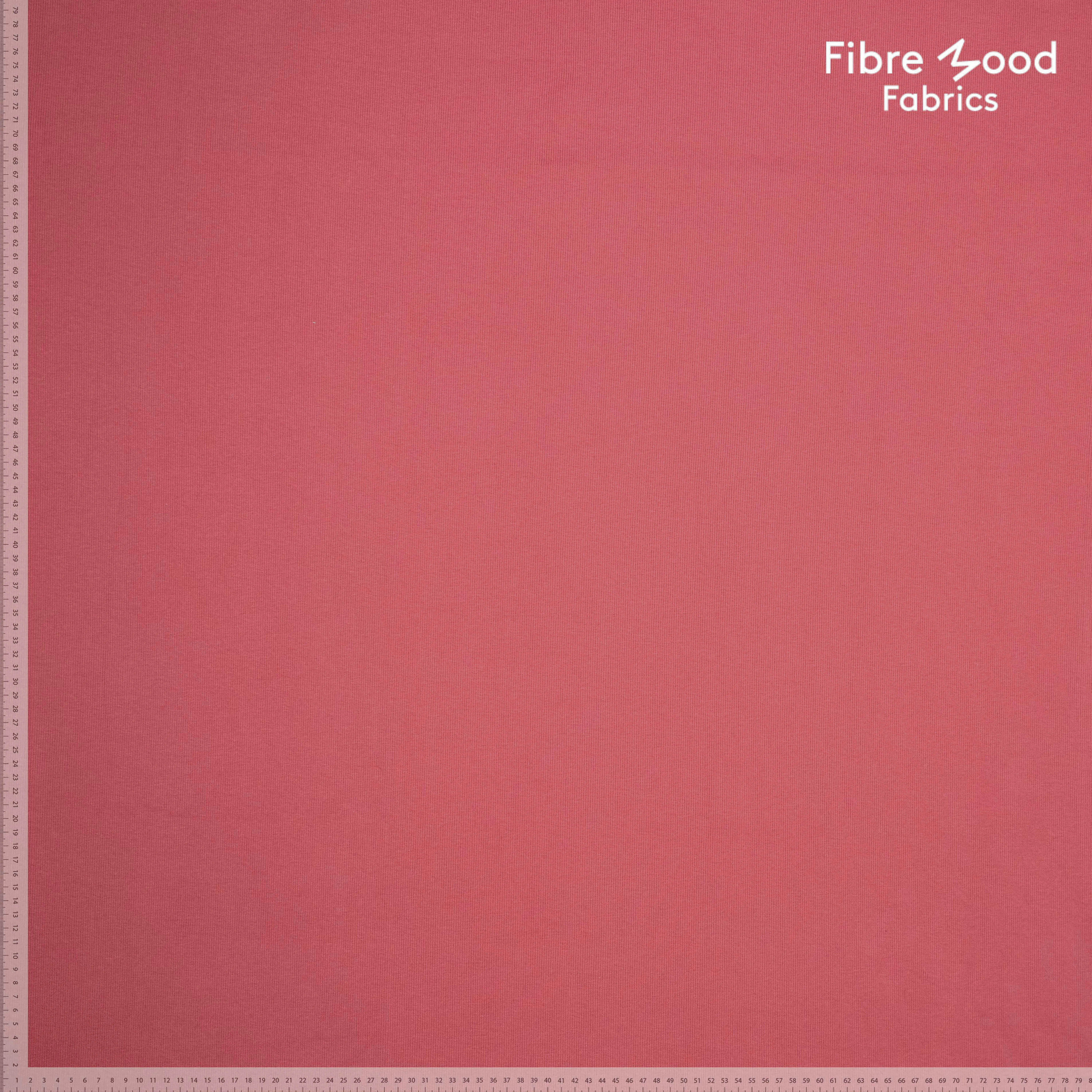 Boordstof rib licht roze - Fibre Mood