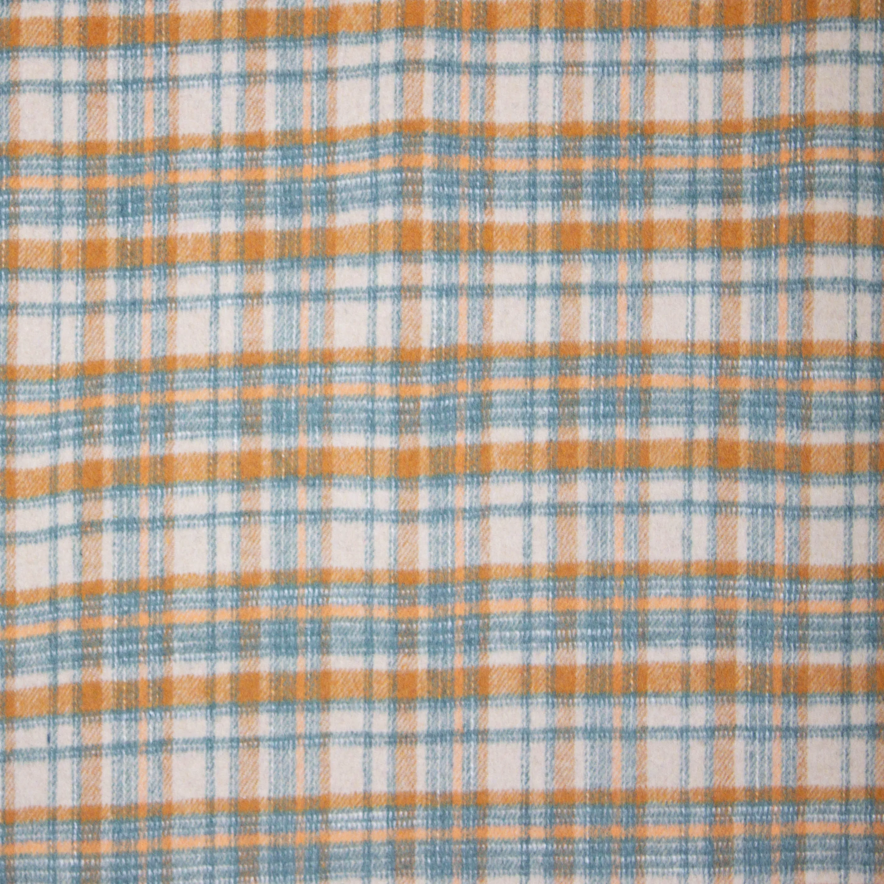 Flanel geruit blauw en bruin  - Katia