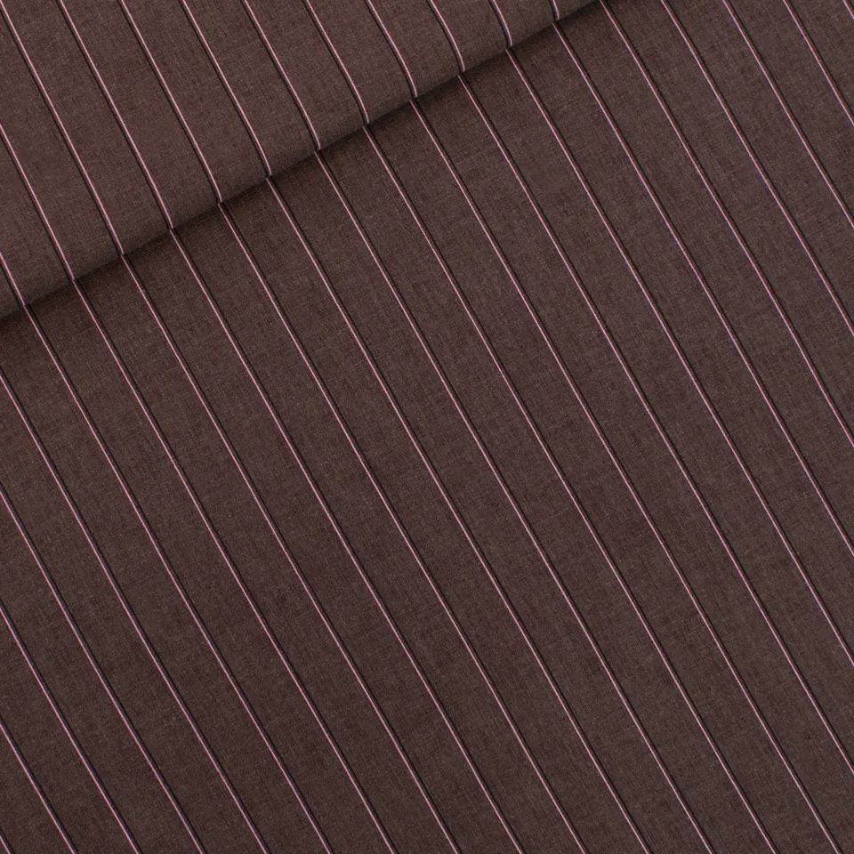 Linnen/viscose bruin met lijnen 'Lines' van See You At Six