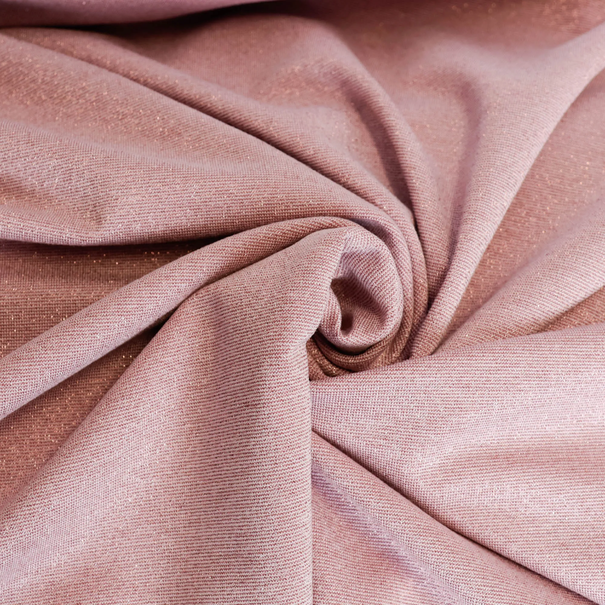 Lycra viscose stretch roze met glitter