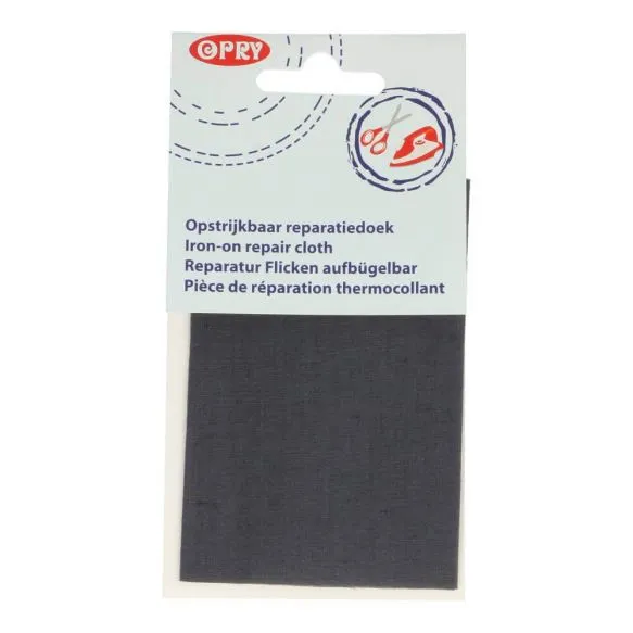 Opstrijkbaar reparatiedoek - grijs - Opry