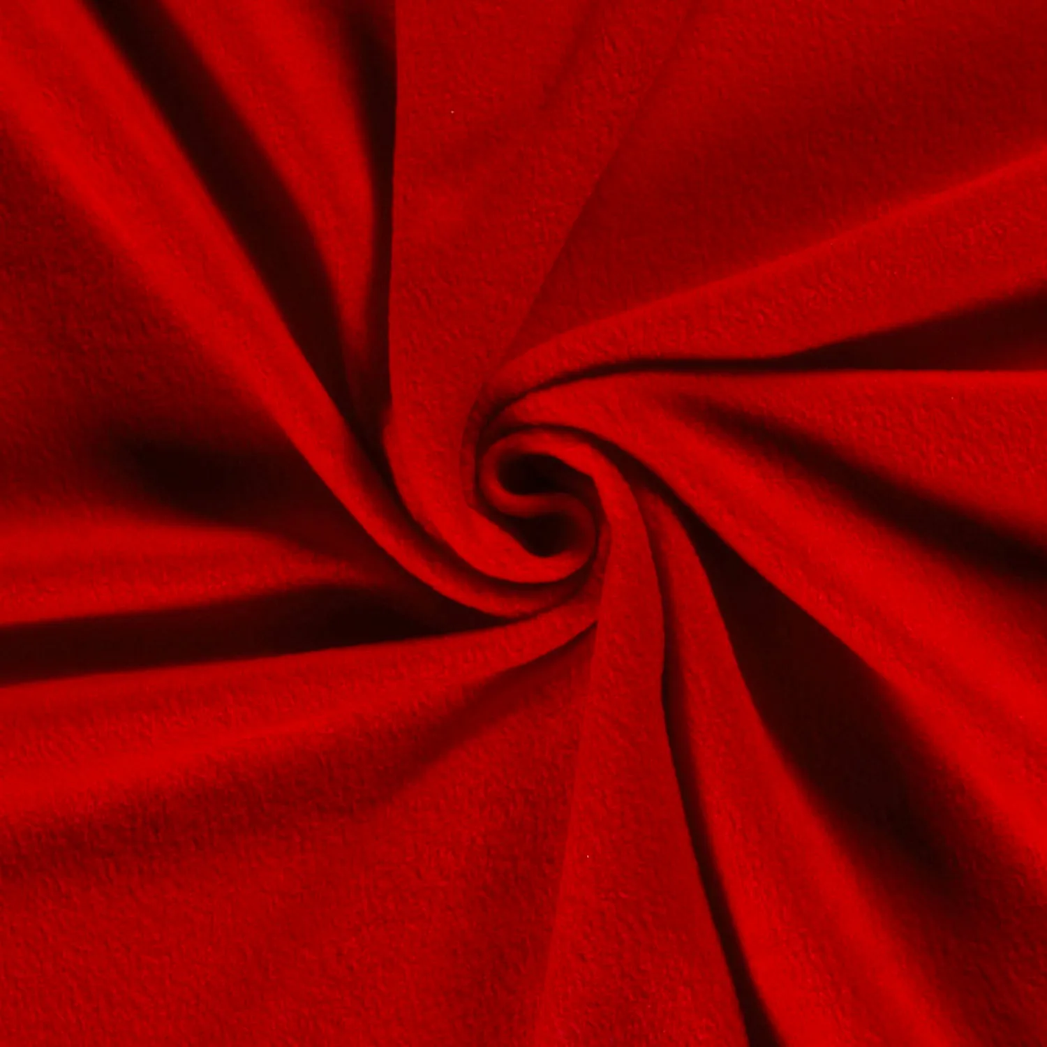 Polar fleece stof brushed effen rood