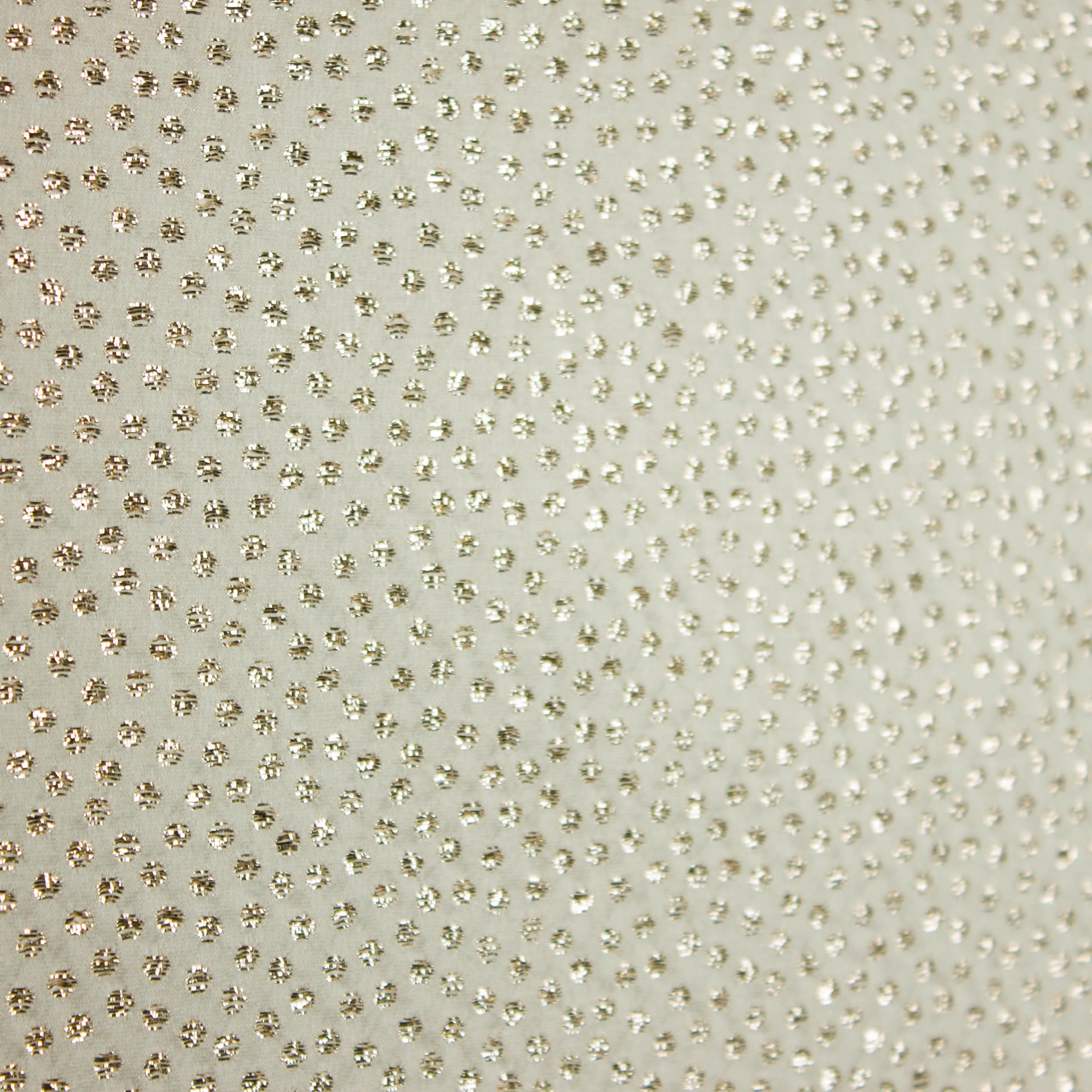 Jacquard ivoor met zilveren bolletjes - Lorré