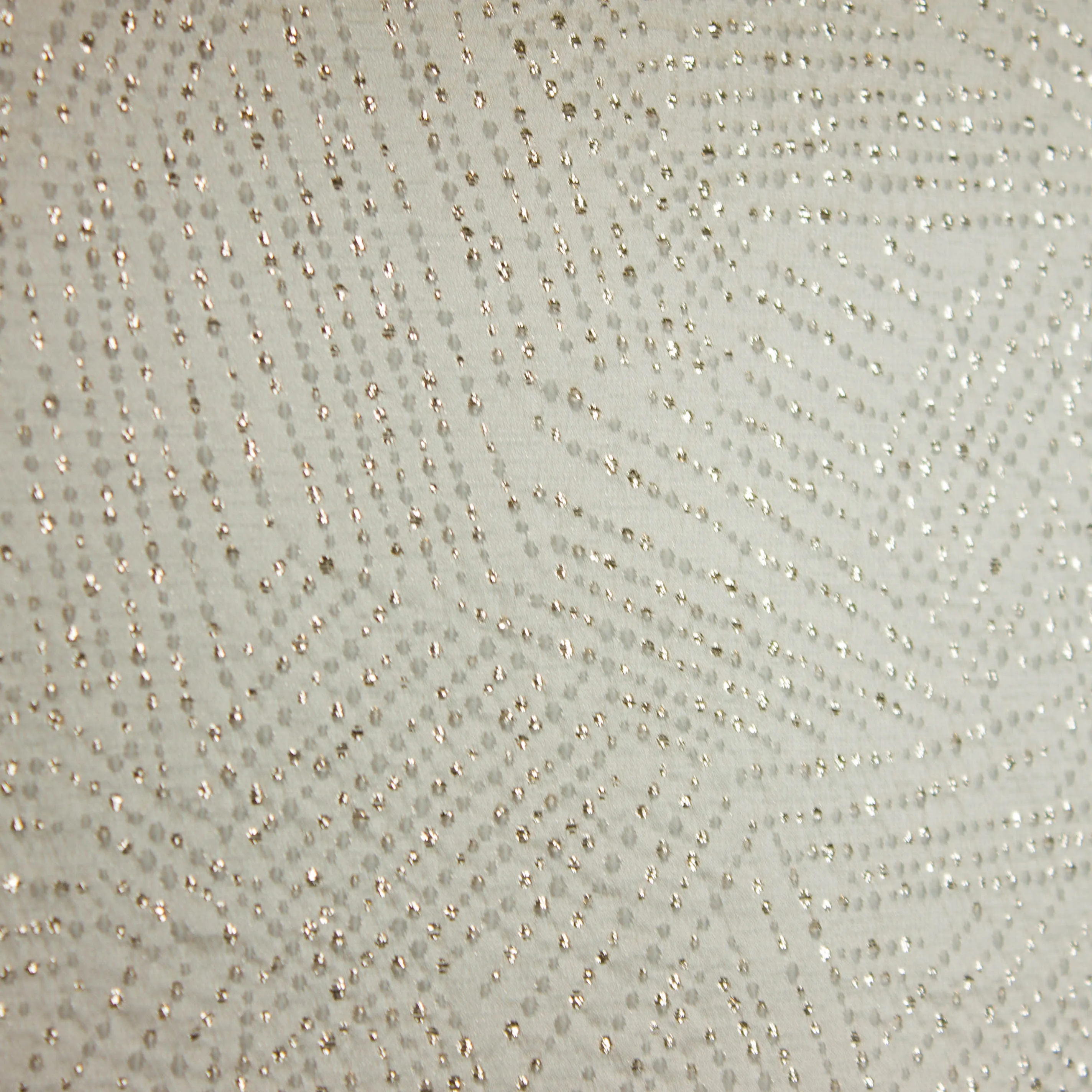 Jacquard gebroken wit met zilveren bolletjes - Lorré