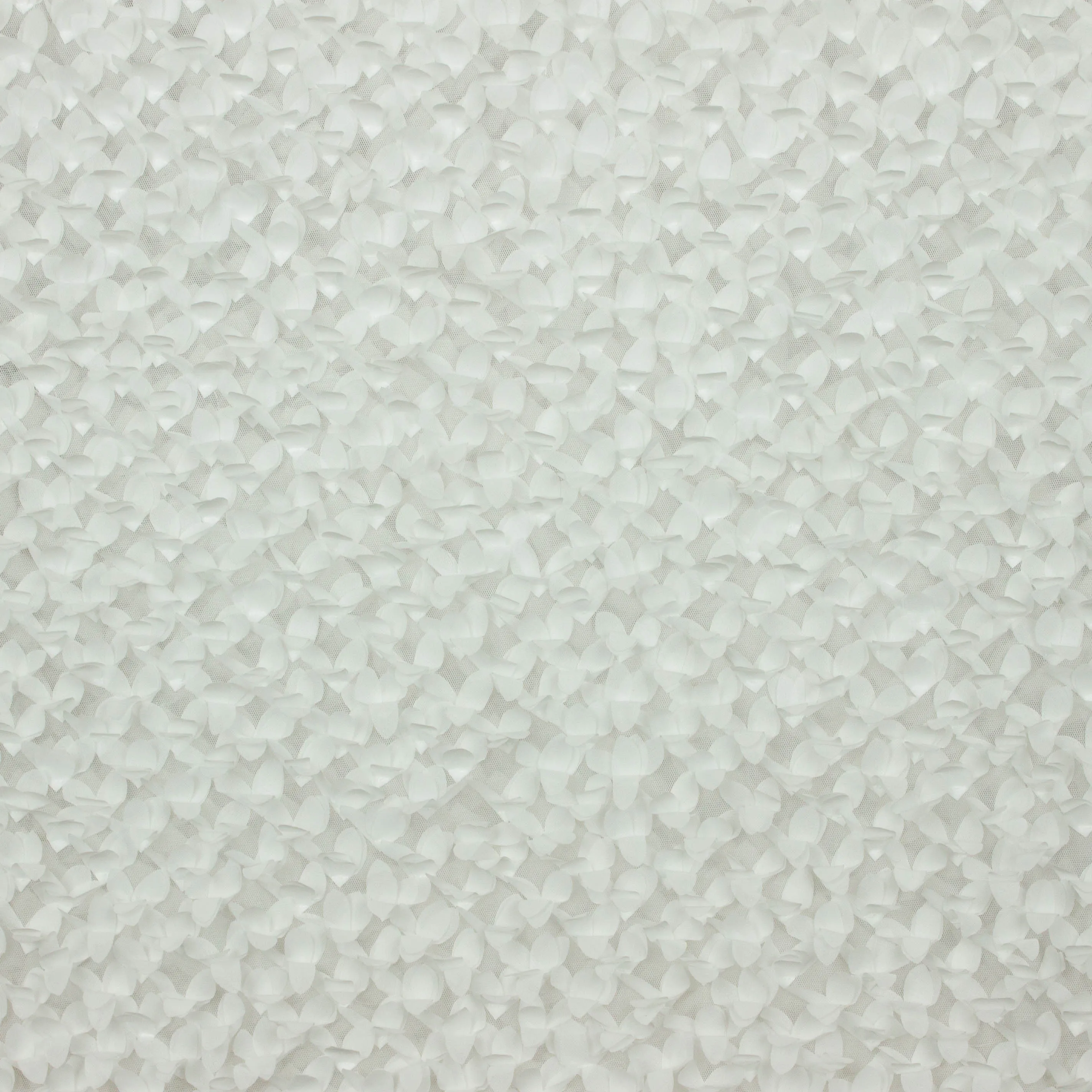 Witte kant met 3D bloemen - Lorré