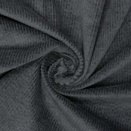 Corduroy rib bubble wash indigo/grijs