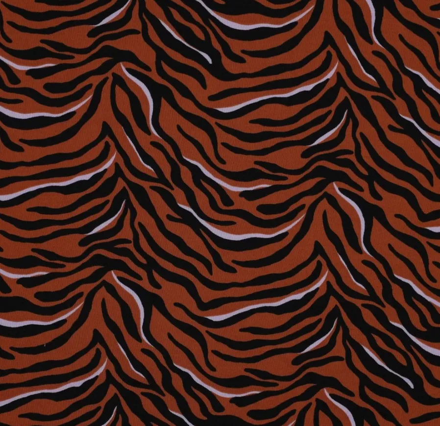 Tricot met bruine zebra print  - Poppy