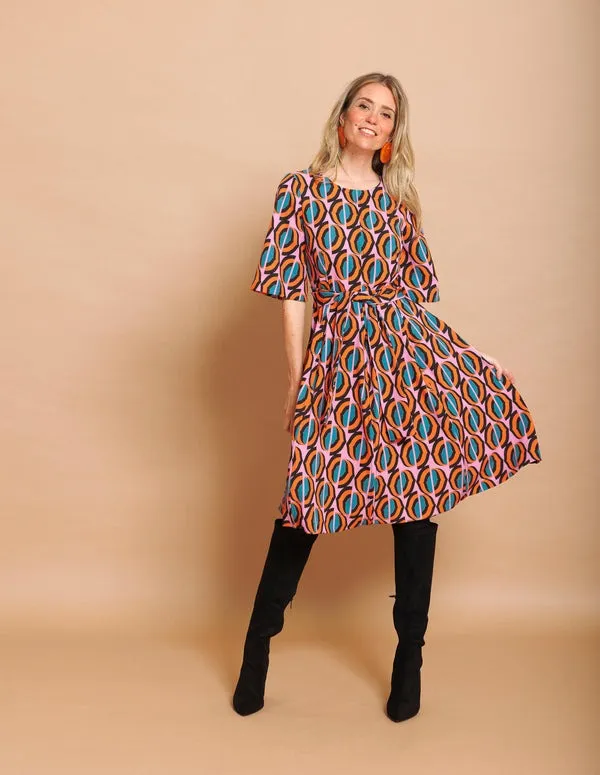 Polyester tricot met abstracte print - Knipmode & A La Ville