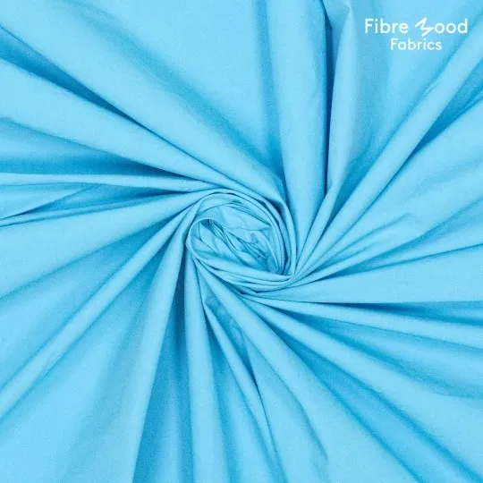 Katoen poplin blauw - Fibre Mood