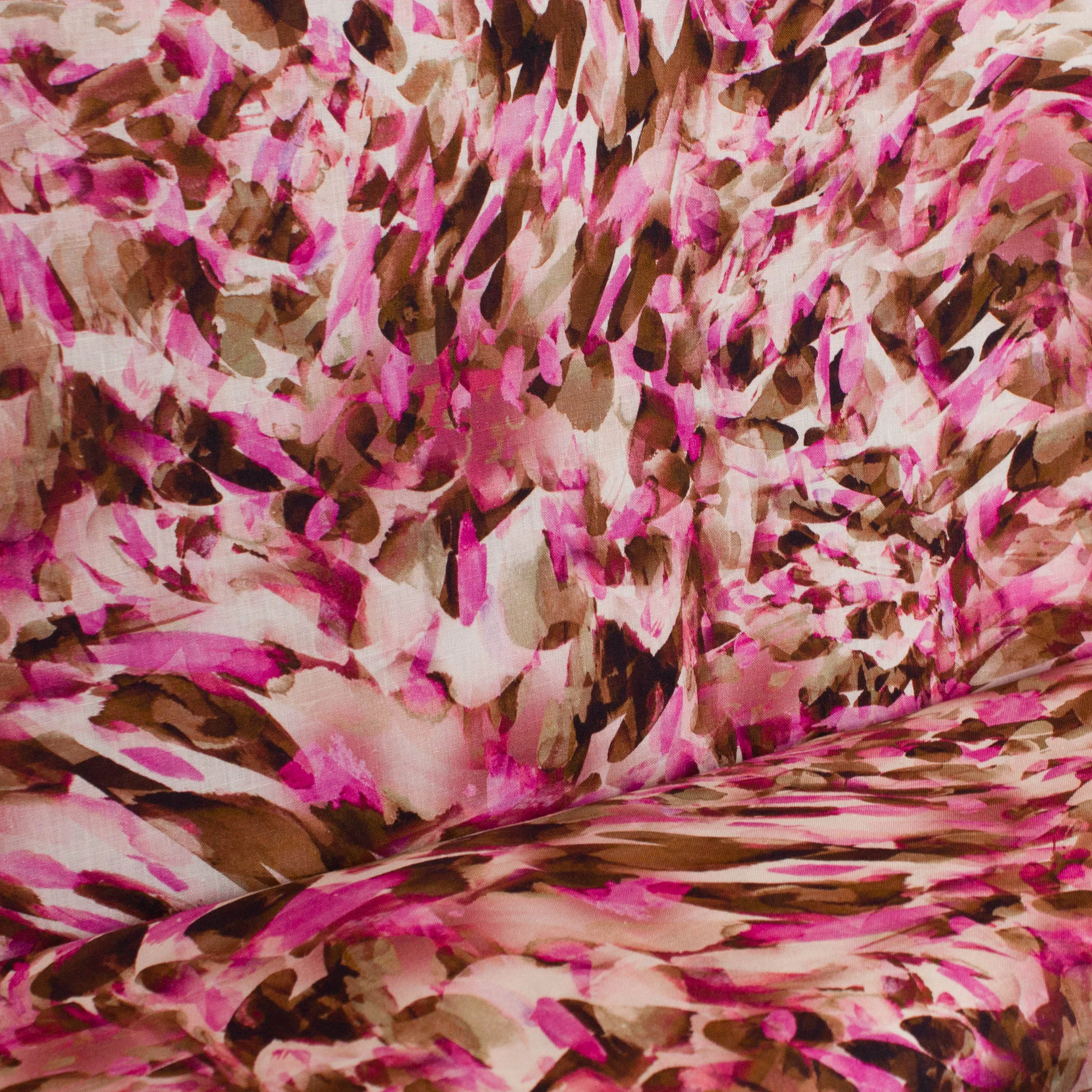 Linnen roze en bruine strepen - Alta Moda