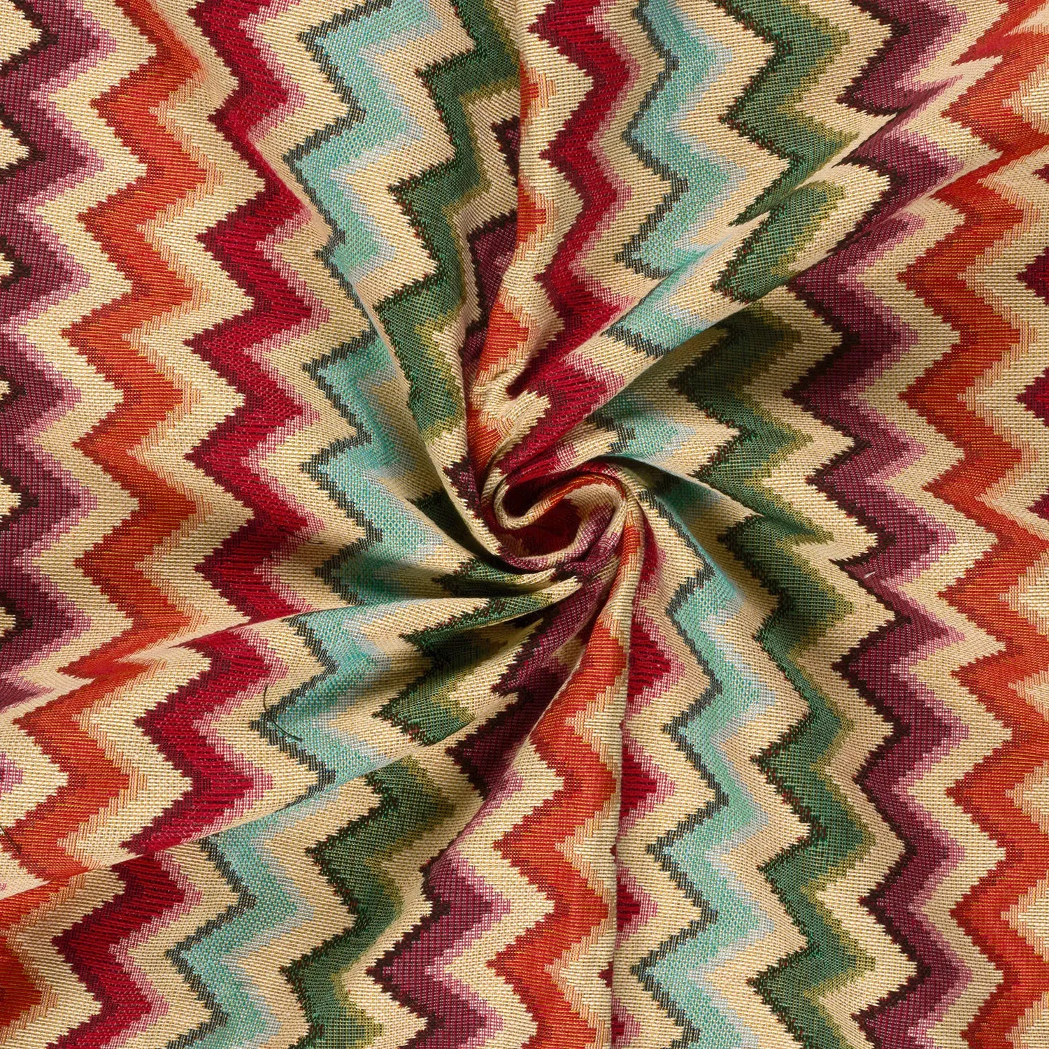 Gobelin stof jacquard abstract beige zigzag