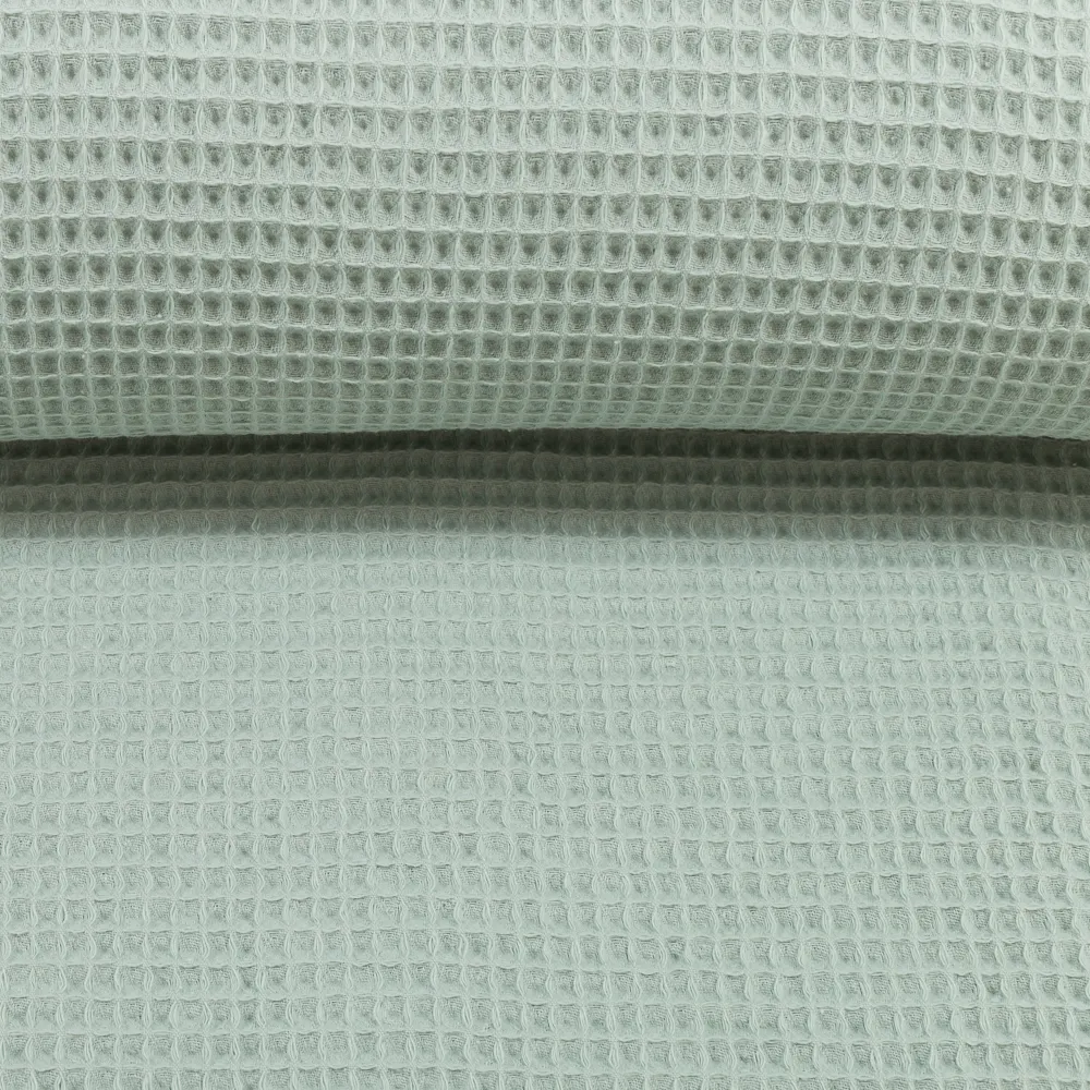 Wafelstof katoen blauwgrijs 'Nelson'
