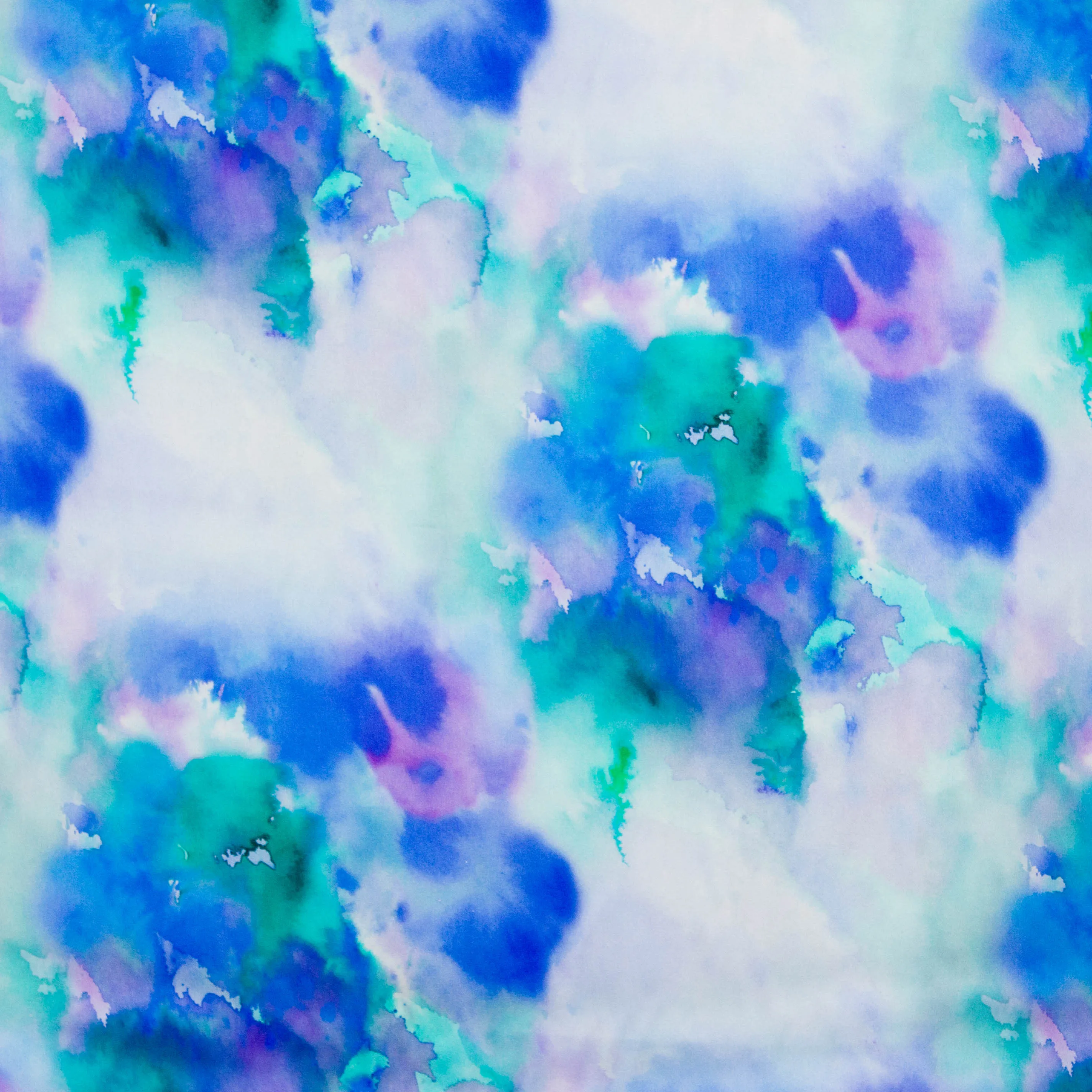Zijde satijn blauw paarse inkt aquarel - Lorré