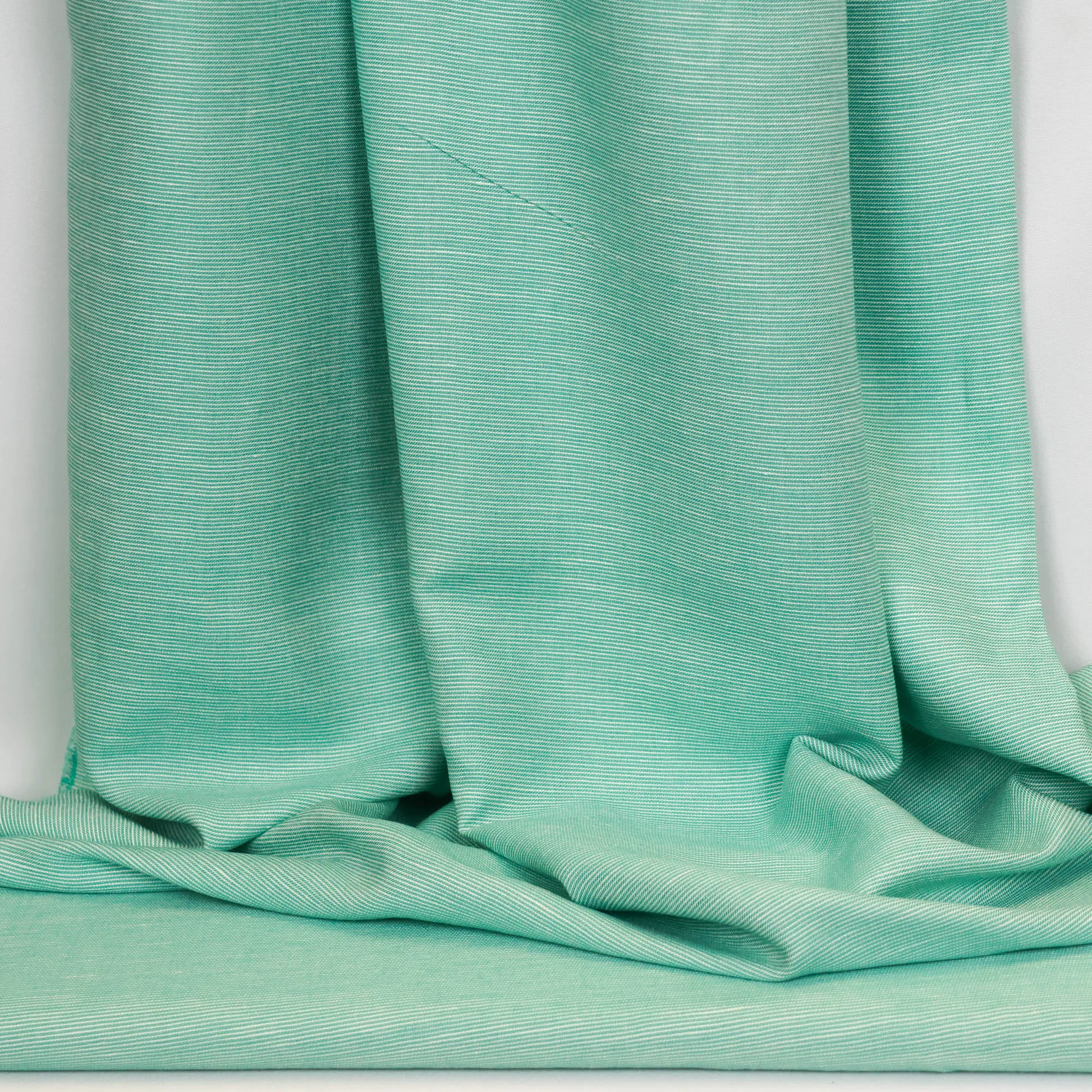 Viscose linnen groen gestreept