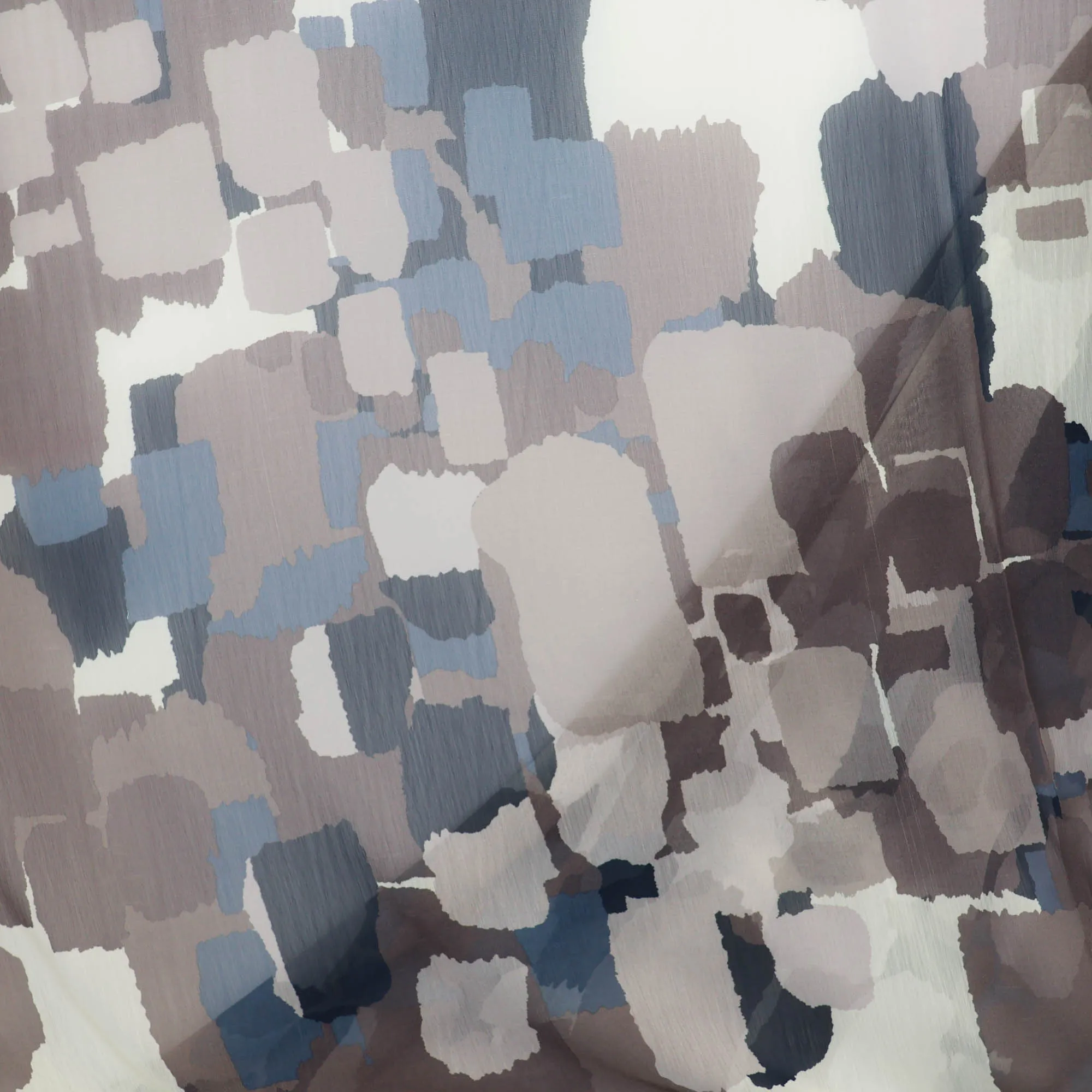 Voile met bruine print