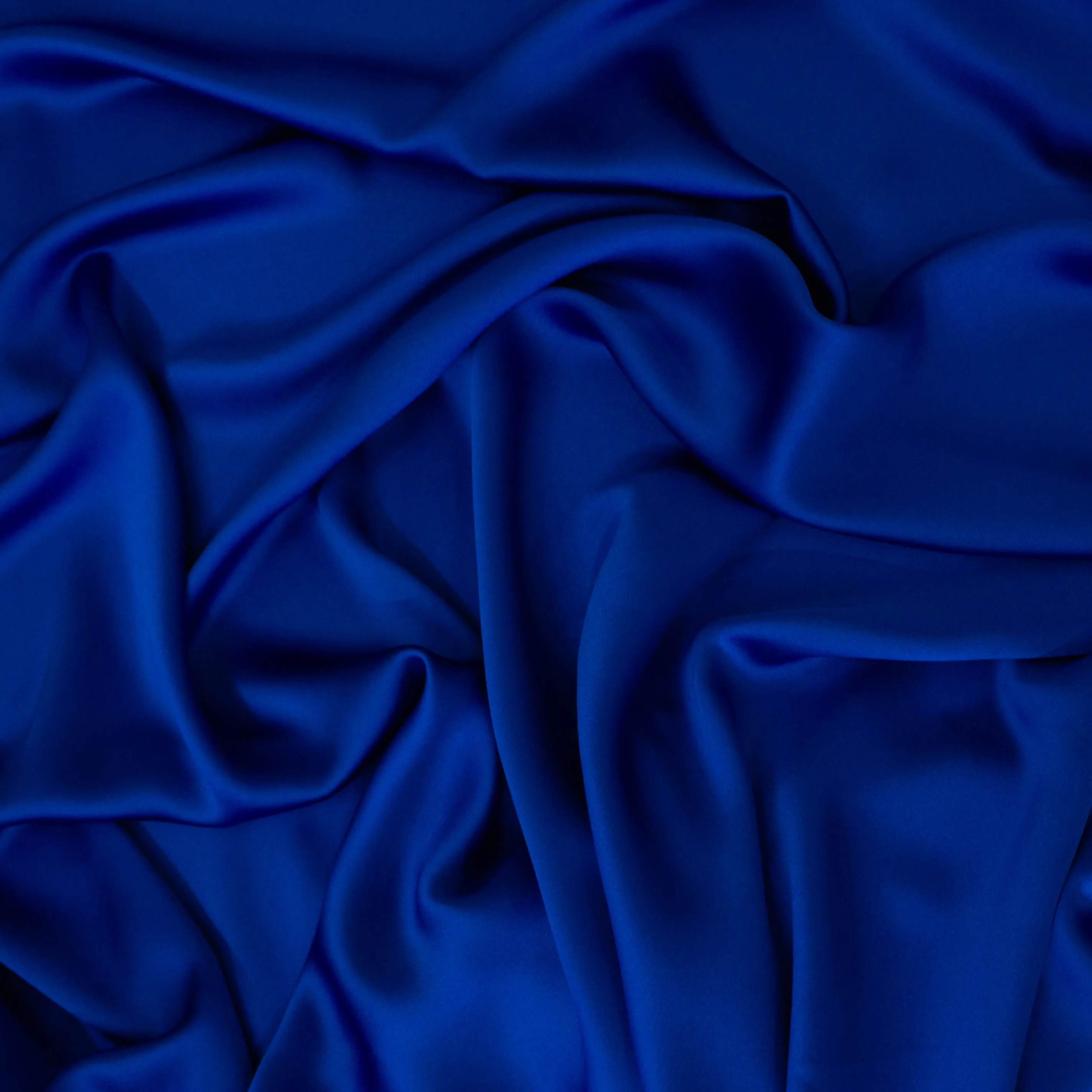 Crêpe polyester satijn koningsblauw - Lorré
