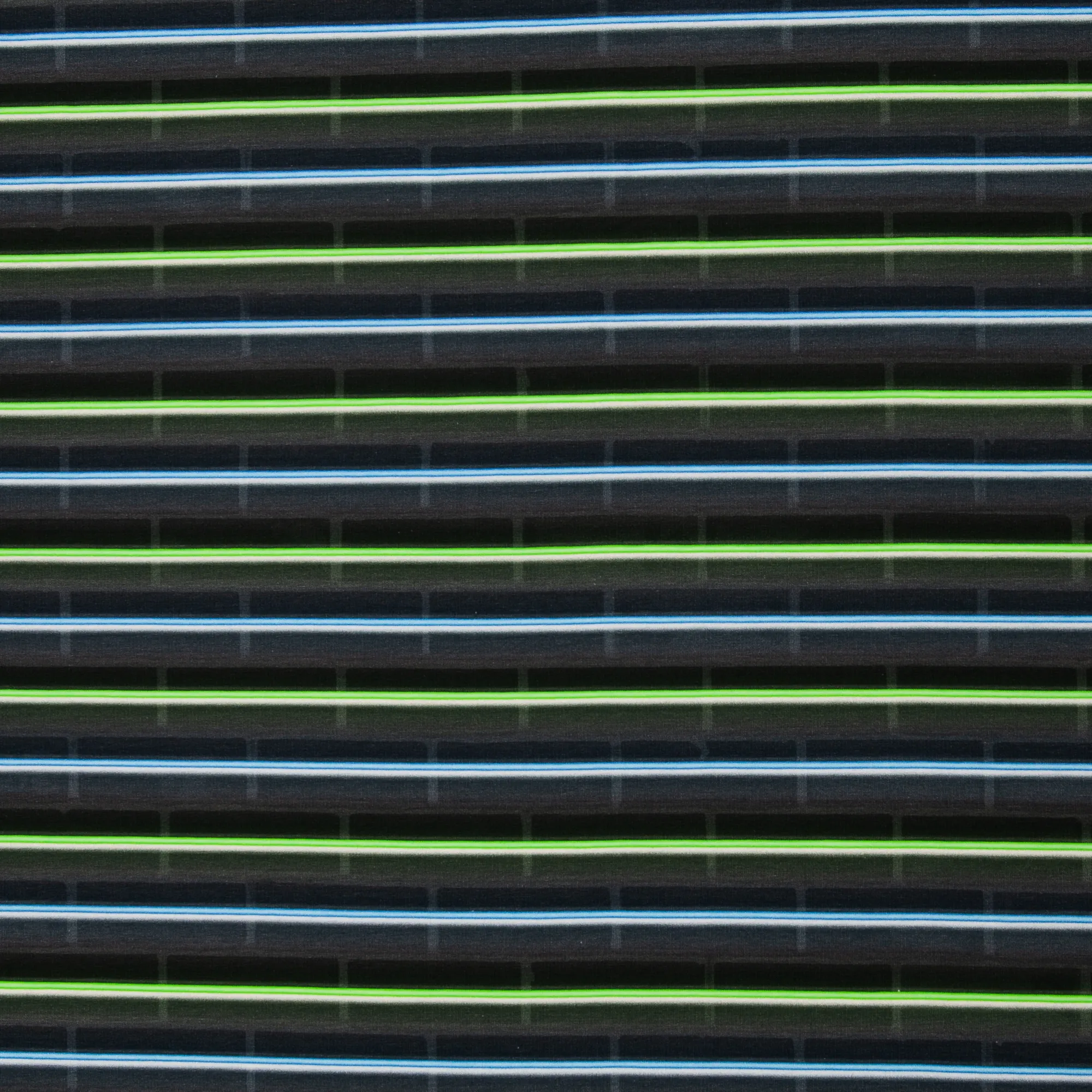French terry baksteen zwart met neon licht print
