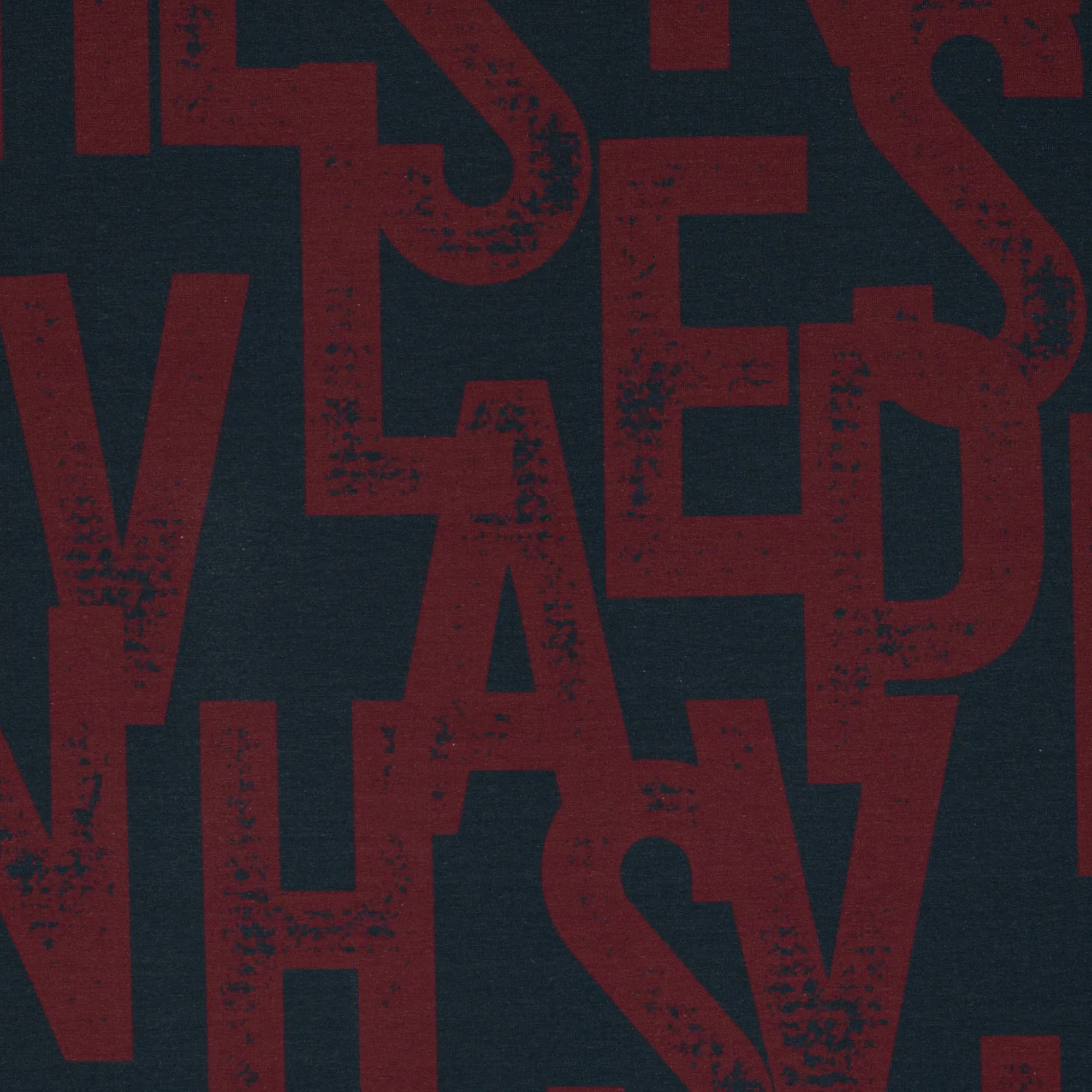 French terry grijs met bordeaux rode letters